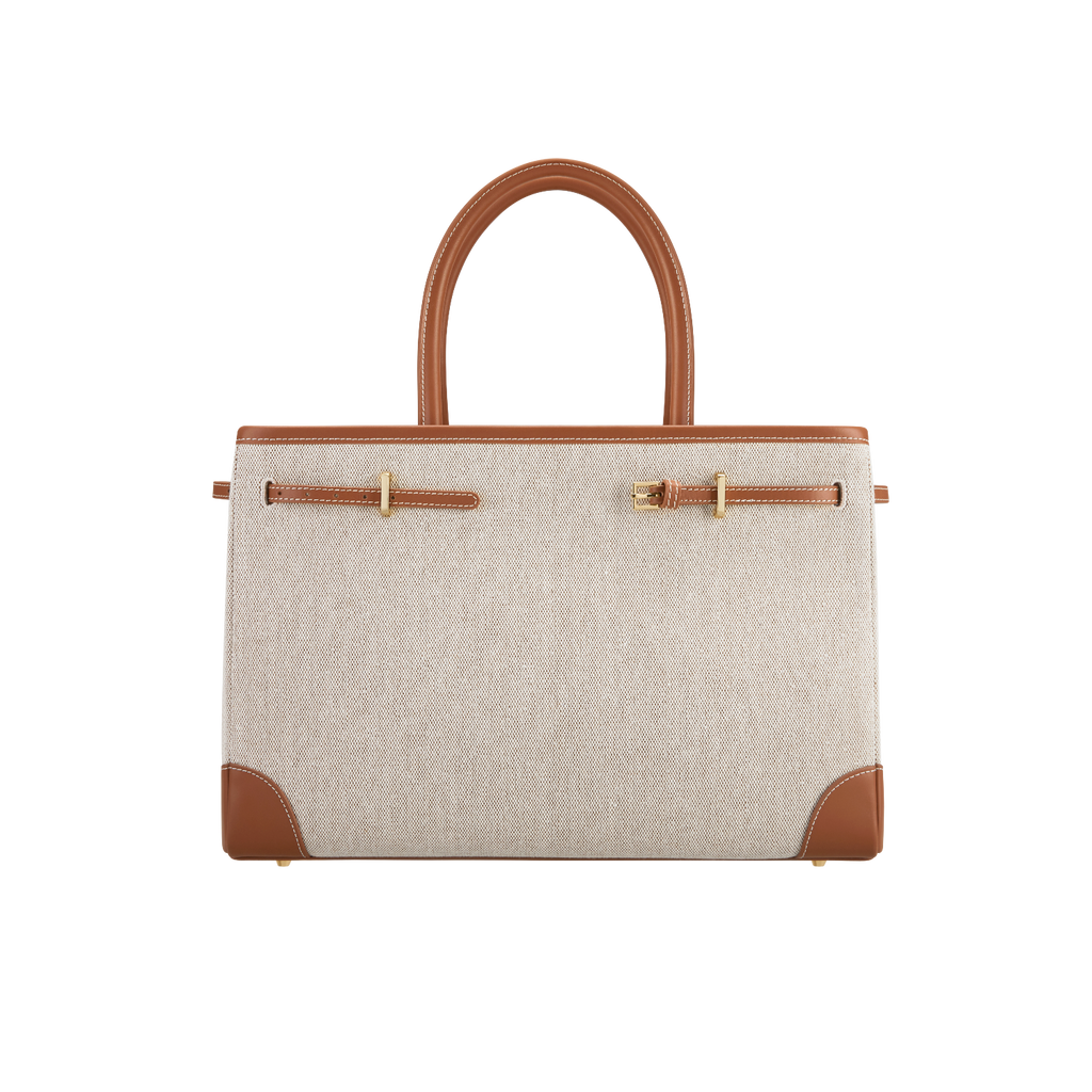 Caramel Canvas Book Tote Bag 33 (Final Sale)