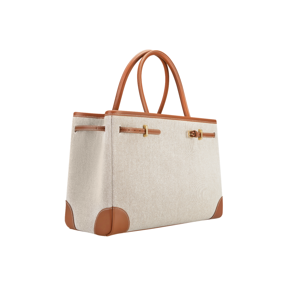 Caramel Canvas Book Tote Bag 33 (Final Sale)