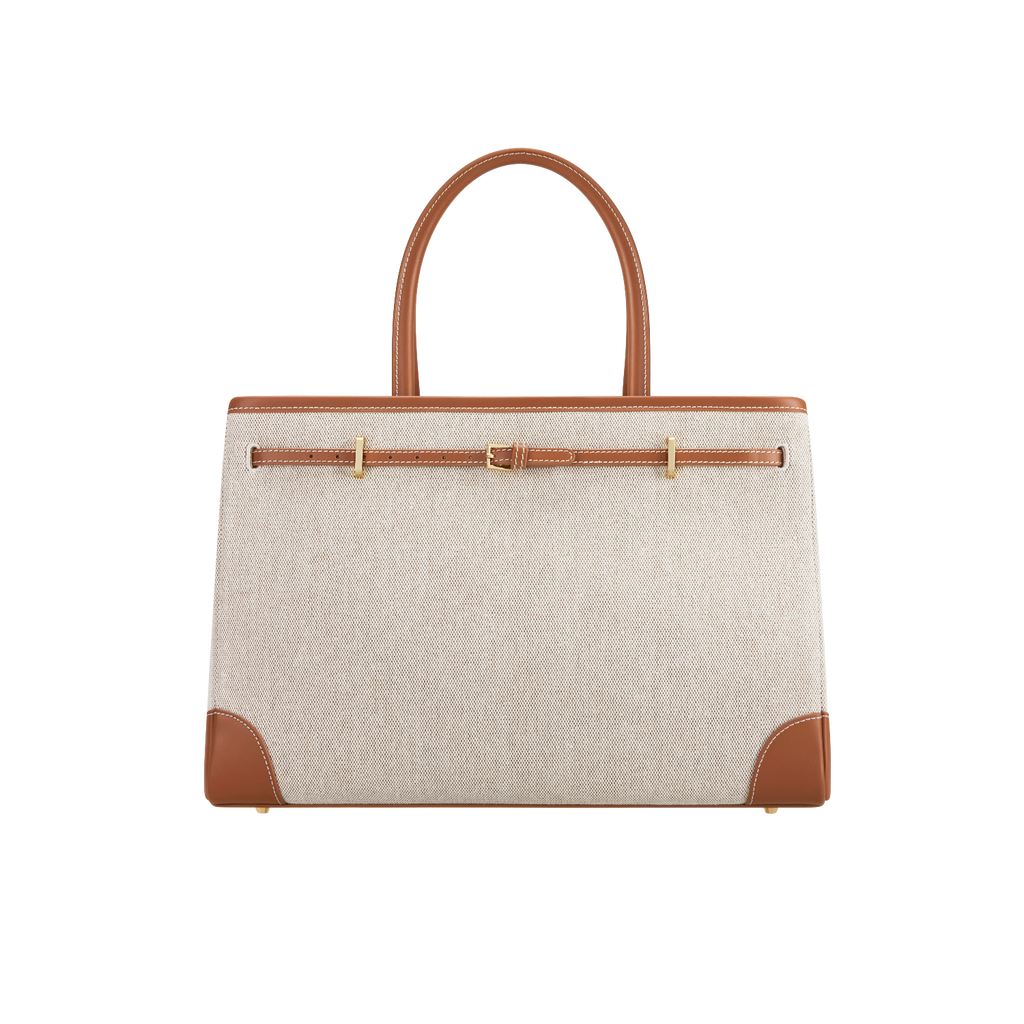 Caramel Canvas Book Tote Bag 33 (Final Sale)