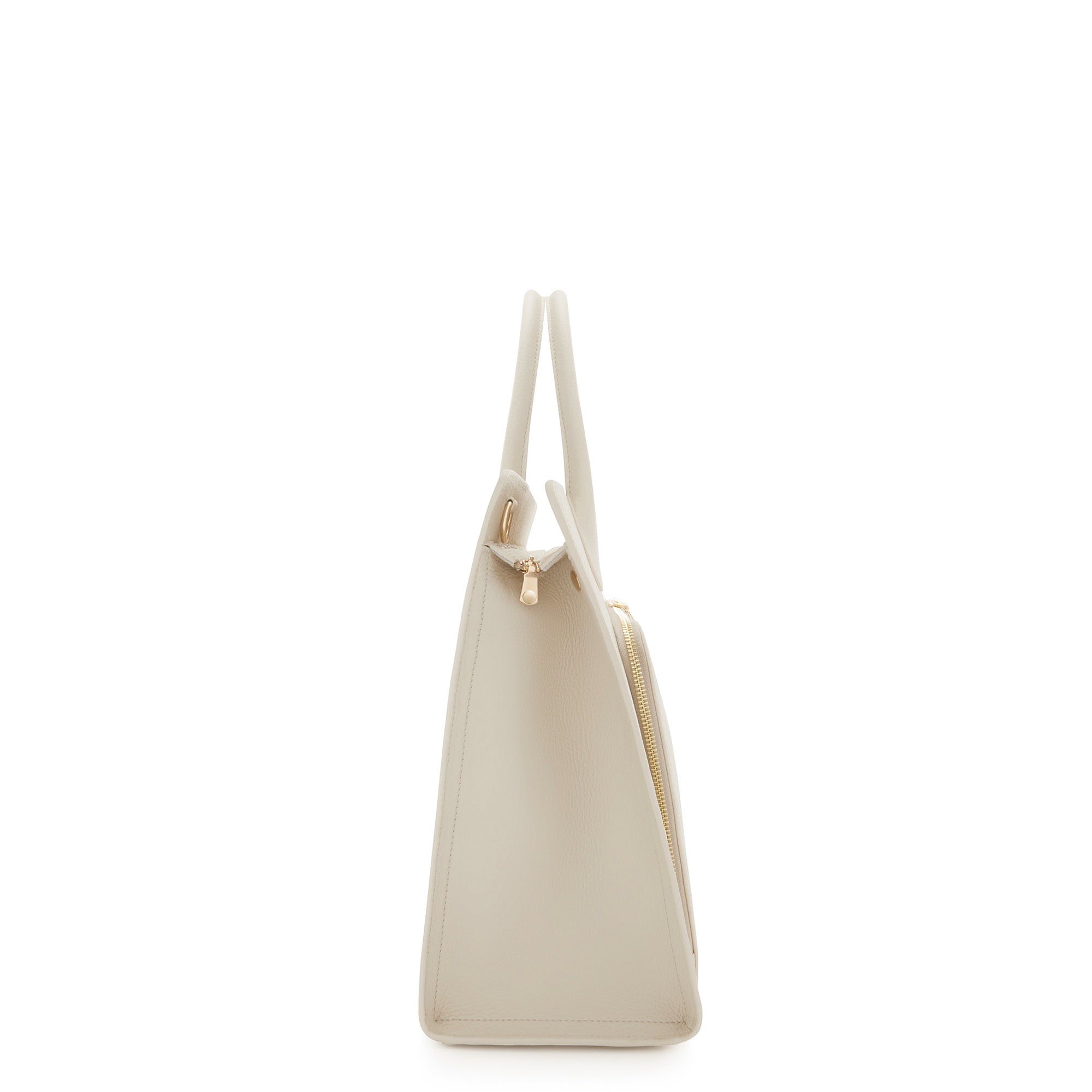 Cadeau d'Isabel cream calfskin leather handbag and wallet set