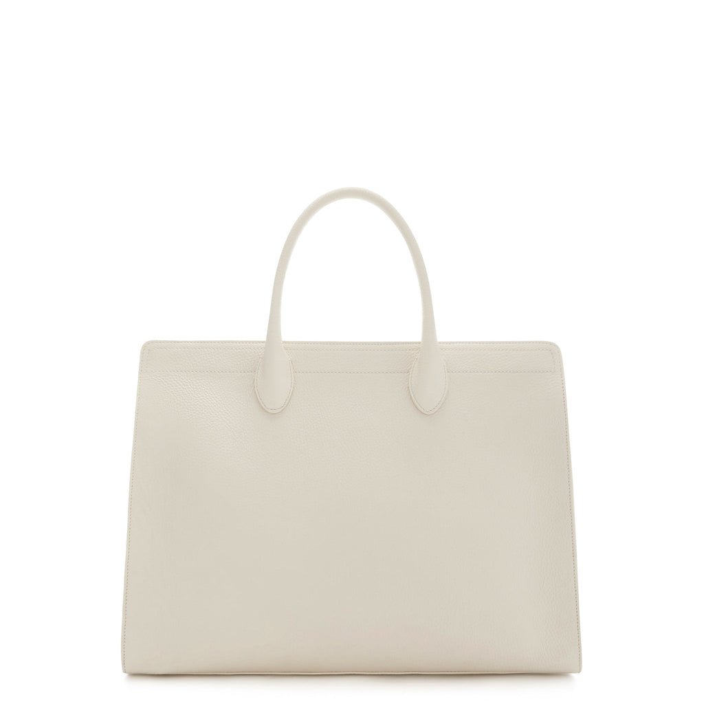 Cadeau d'Isabel cream calfskin leather handbag and wallet set