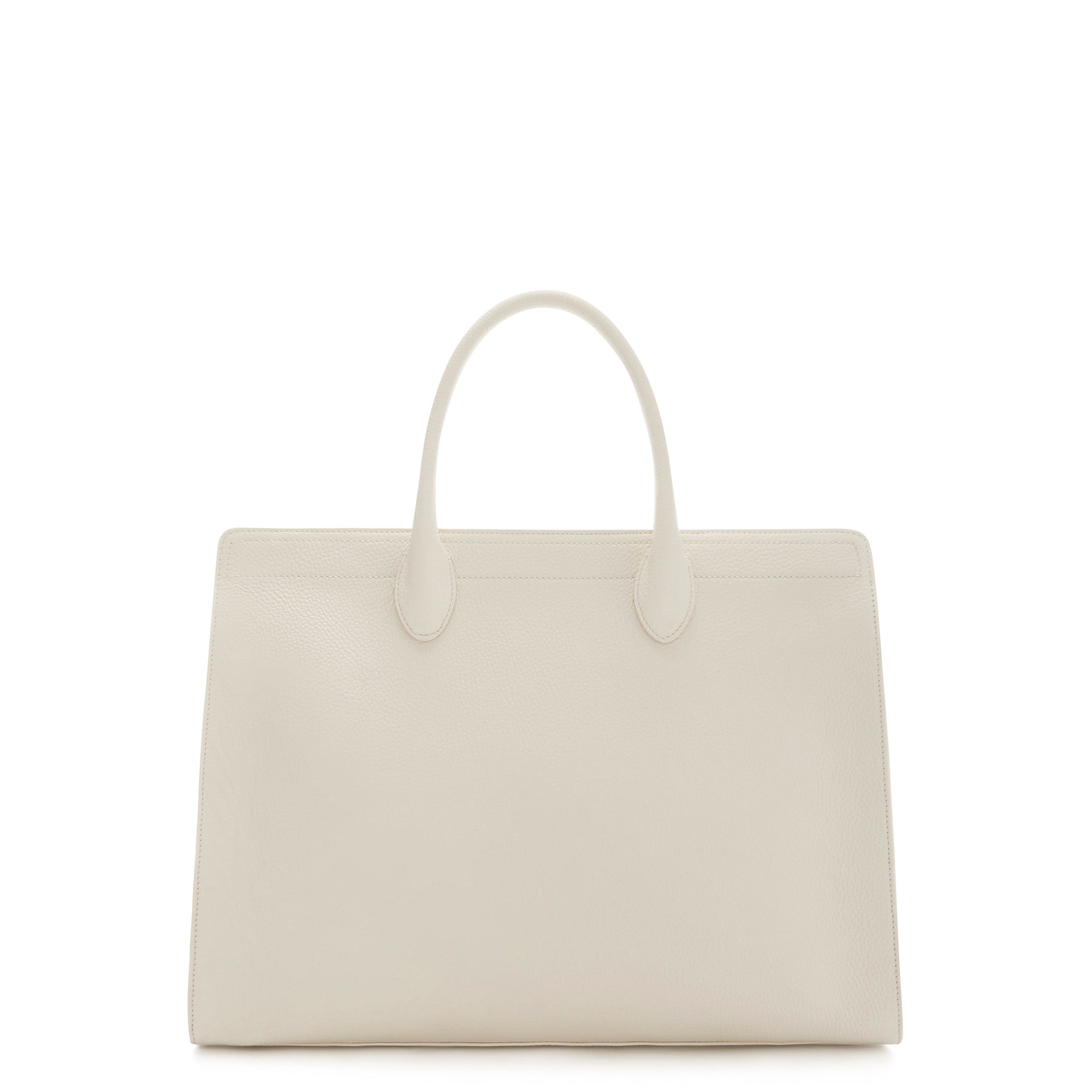 Cadeau d'Isabel cream calfskin leather handbag and wallet set