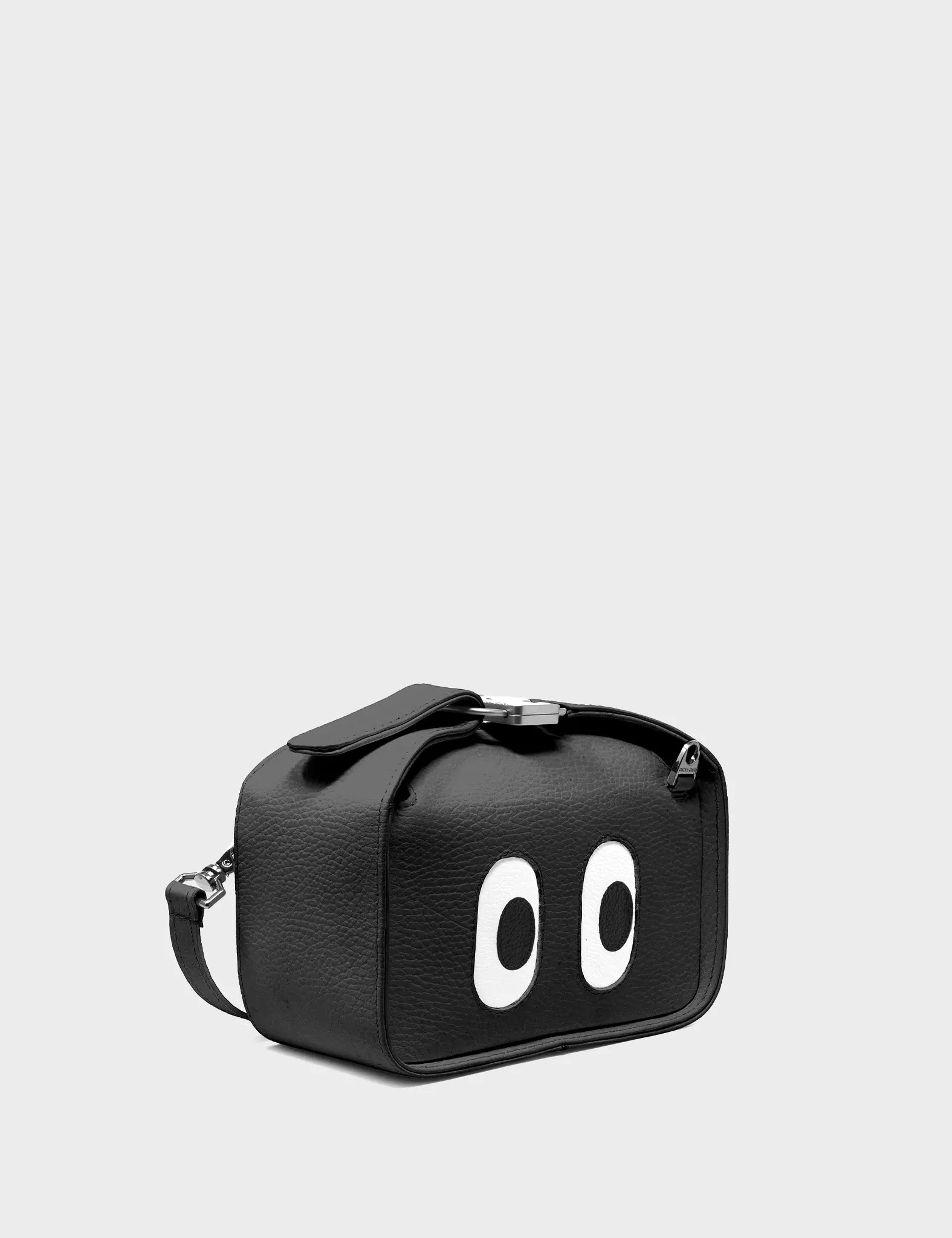 Benji Micro Crossbody Black Leather Bag - Look Up 👀