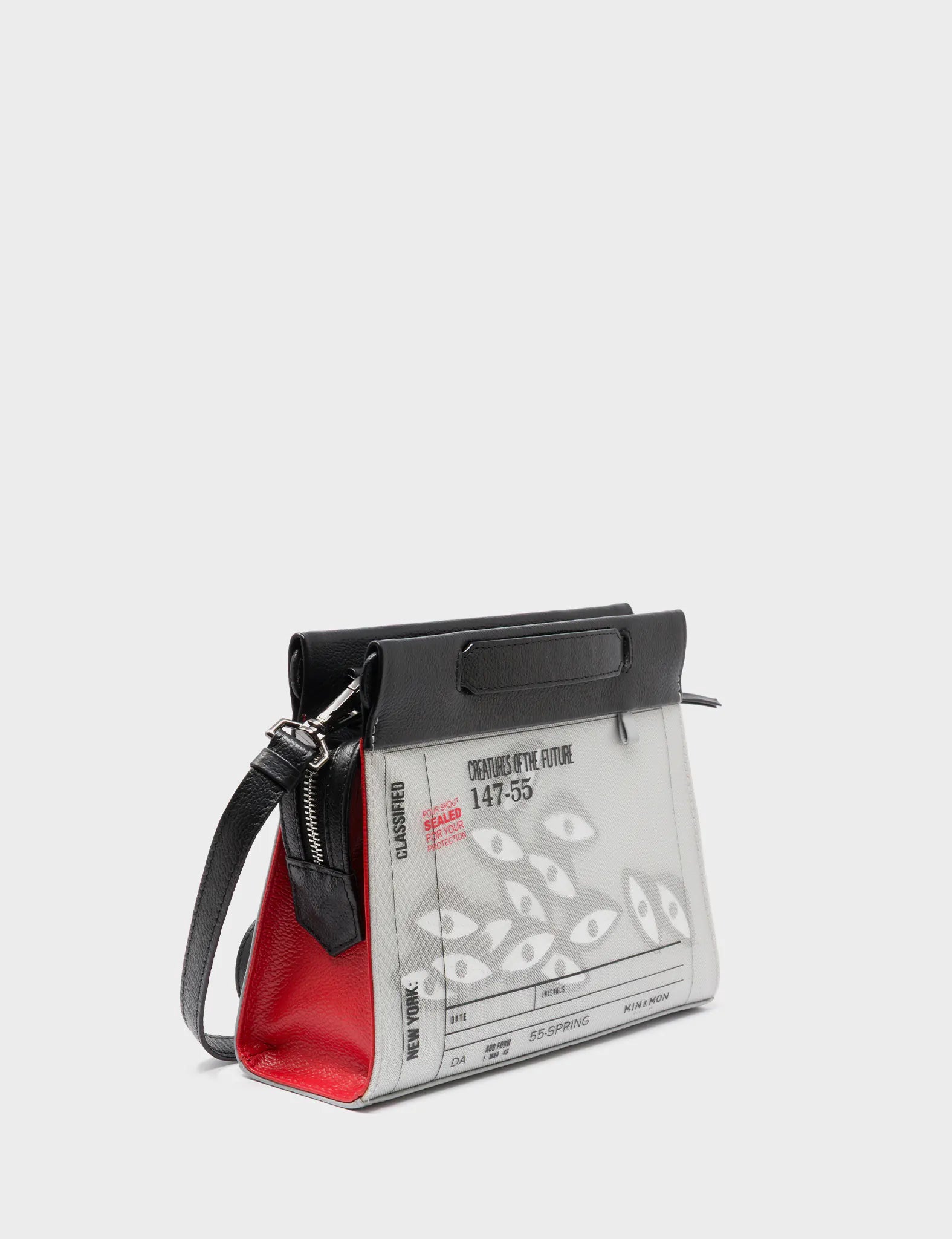Vali Crossbody Small Gray Leather Bag - The Good Carrier Design