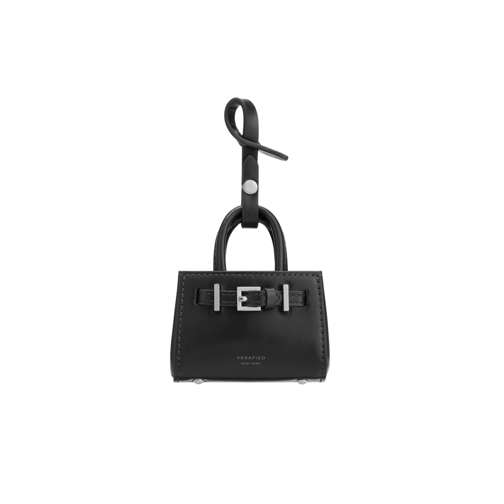 Noir Leather Book Tote Bag 25