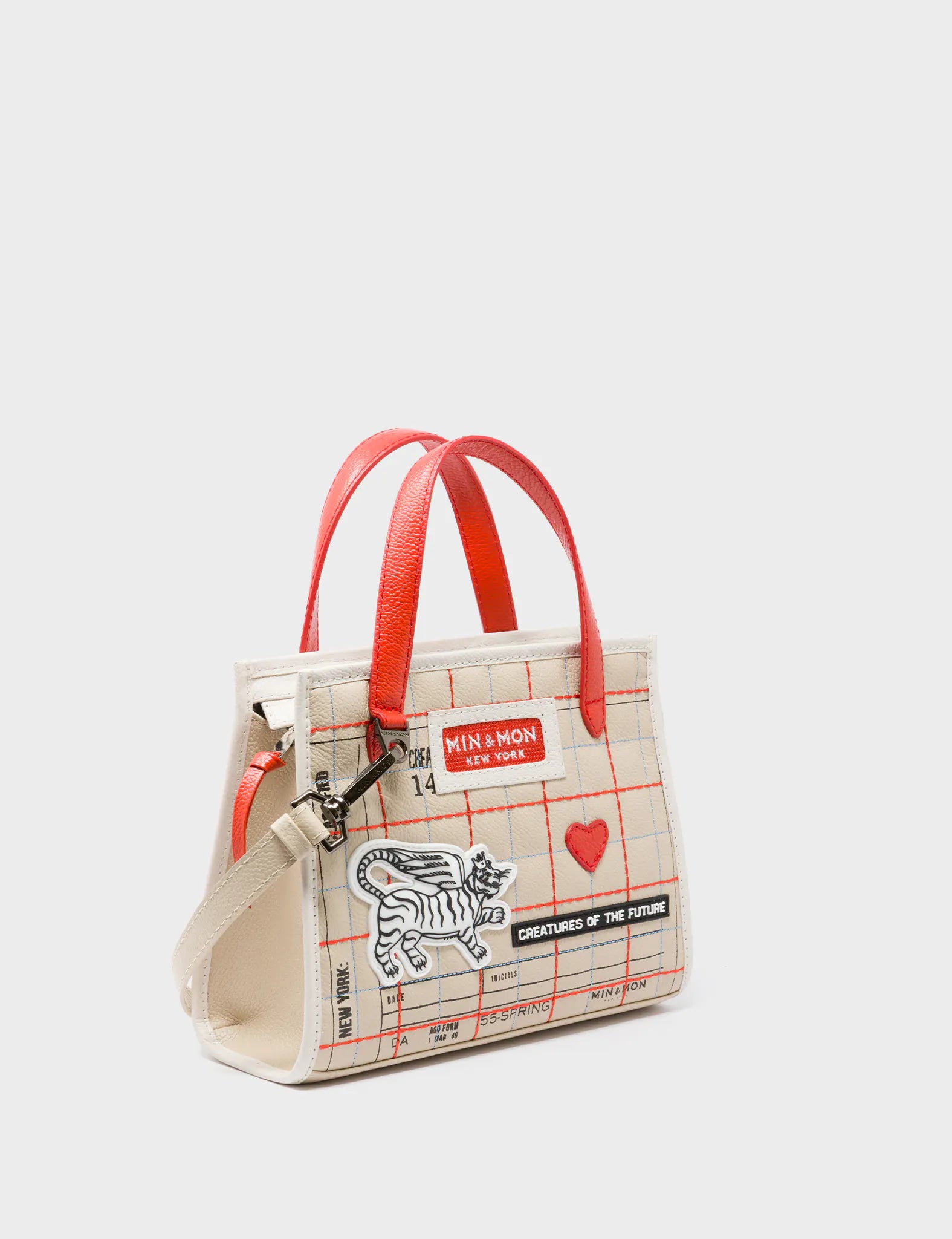 Simon Beige Leather Small Handbag - Lovestitch Design