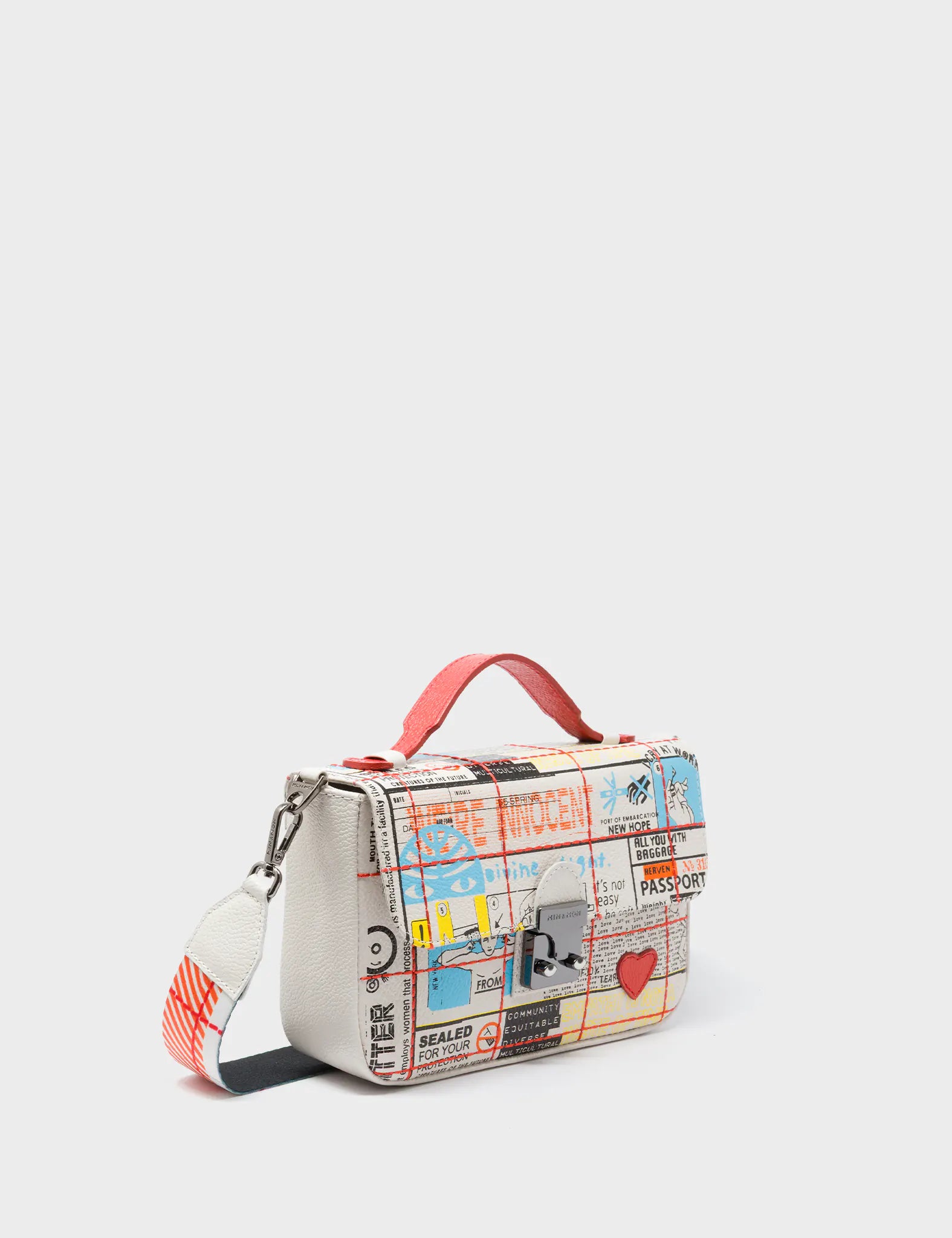 Amantis Cream Leather Crossbody Mini Handbag - Kind Type Design