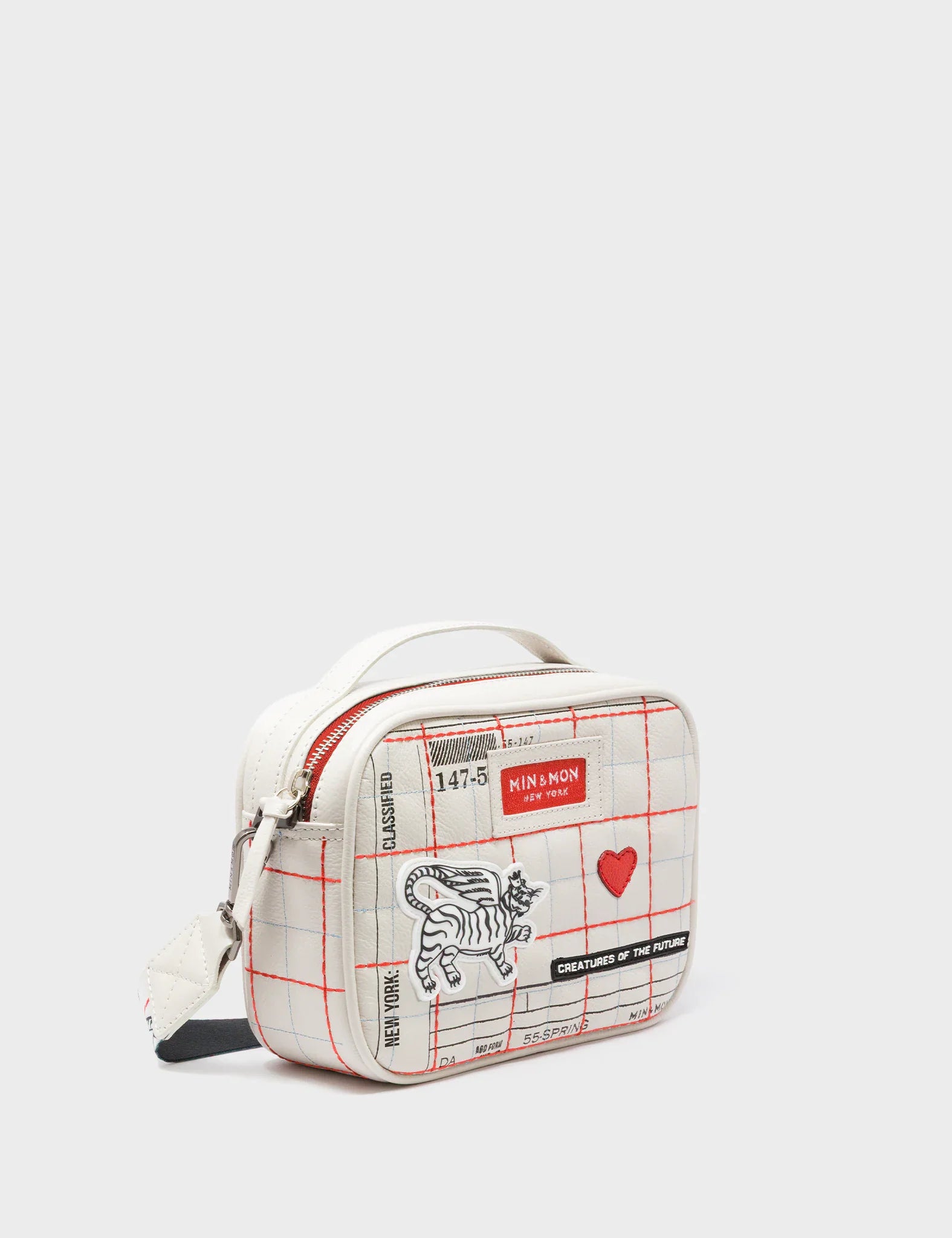 Verto Cream Leather Crossbody Bag - Lovestitch Design