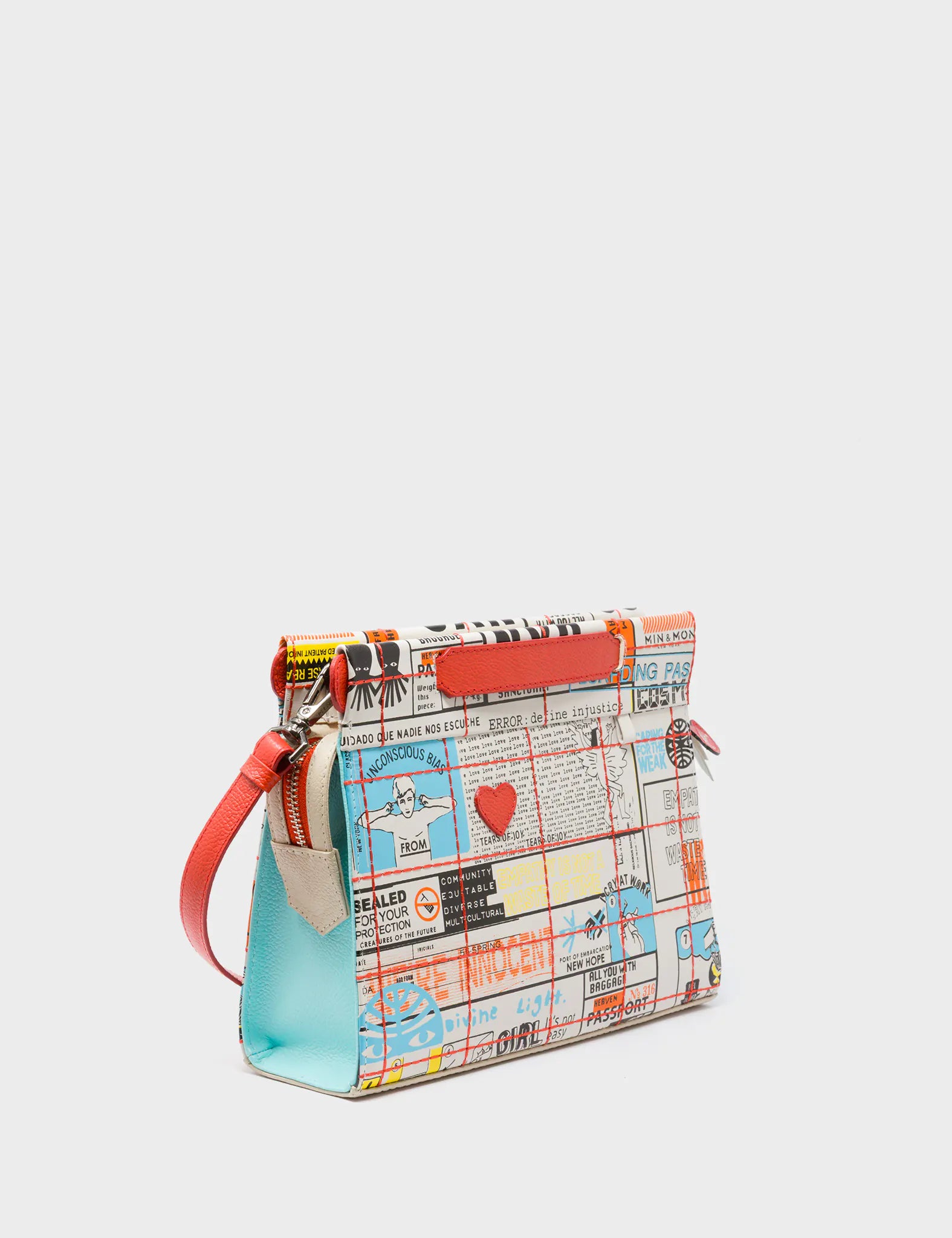 Vali Small Crossbody Cream Leather Bag - Kind Type Design