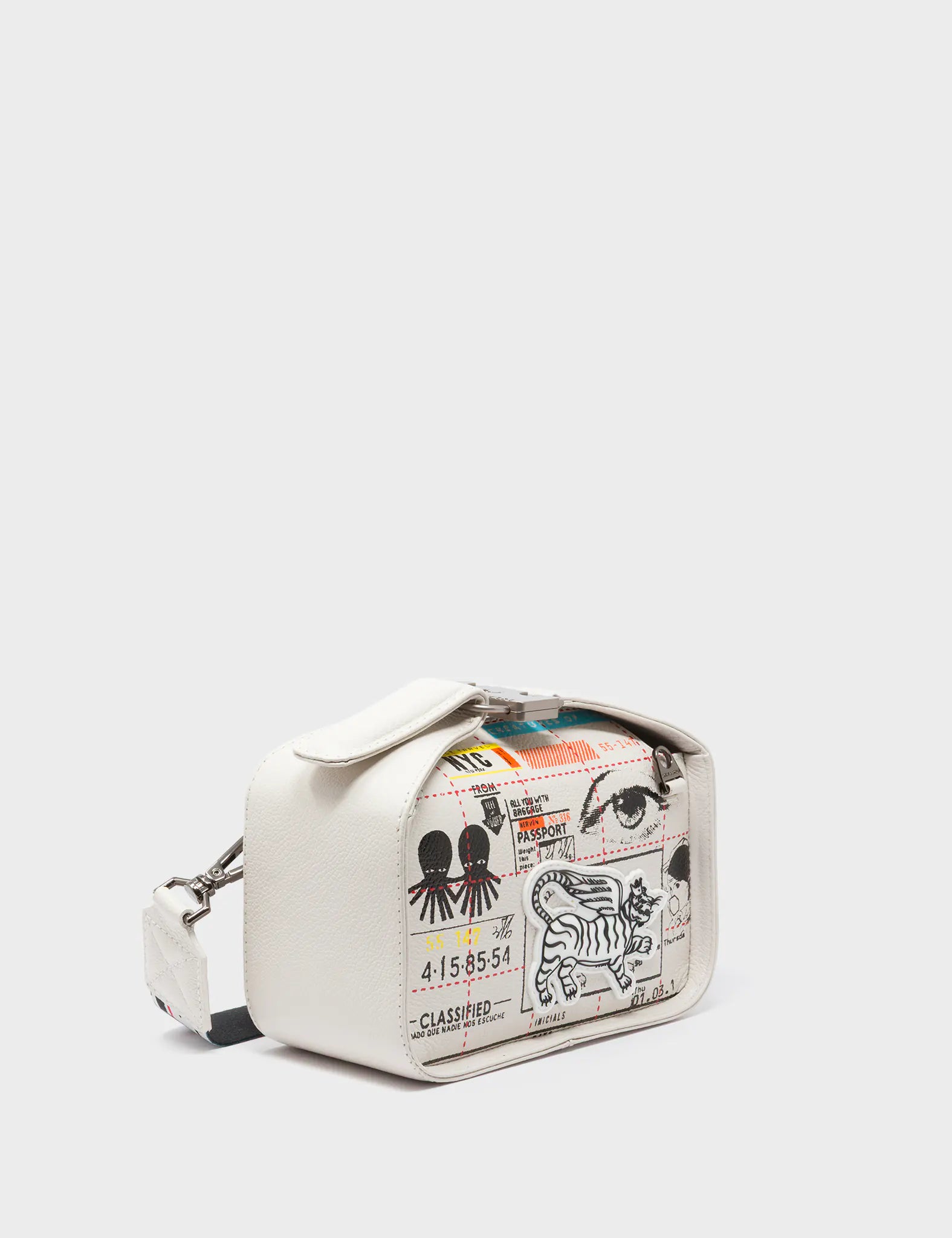 Benji Micro Crossbody Cream Leather Bag - Kind Type Design