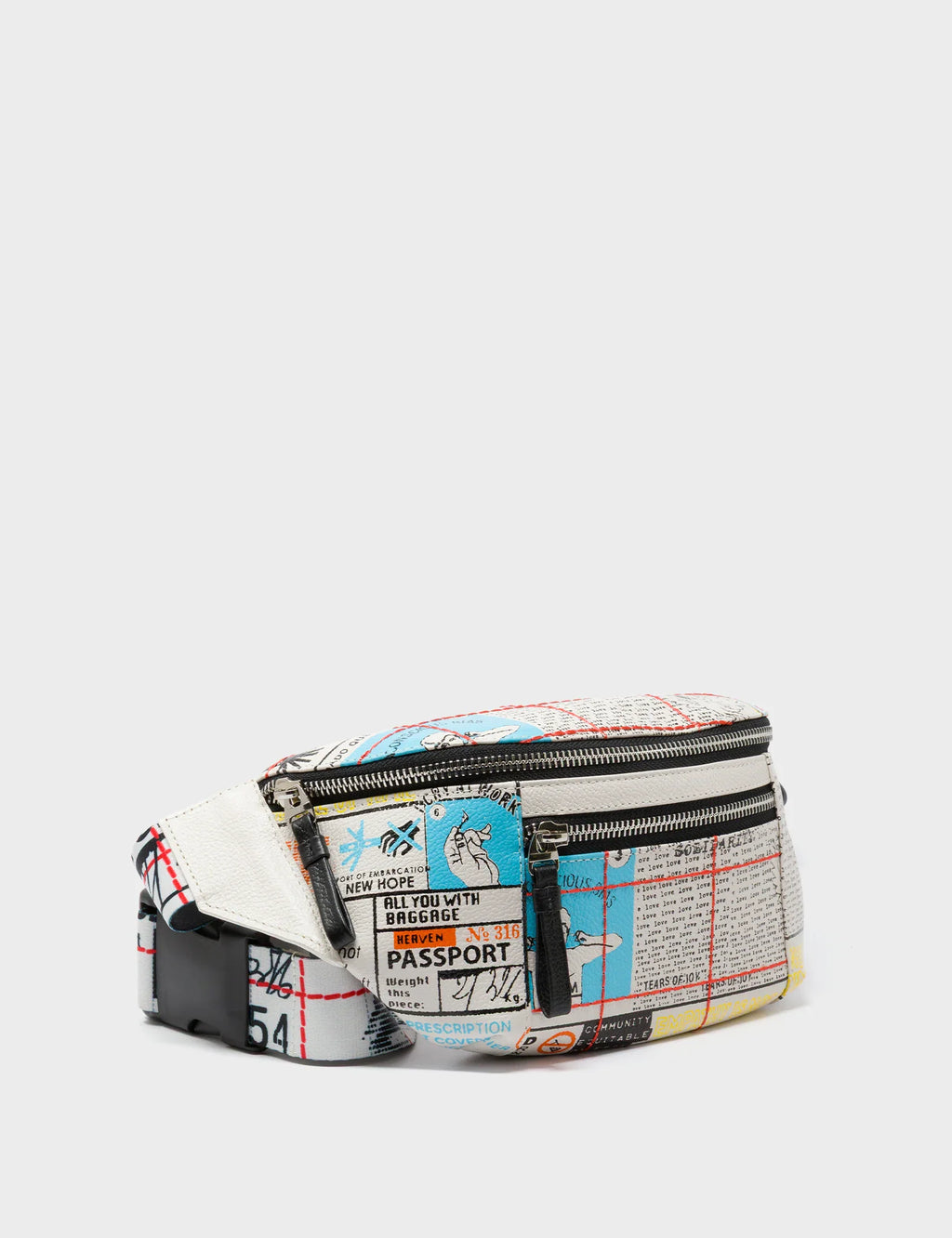 Harold Fanny Pack Cream Leather - Kind Type Design