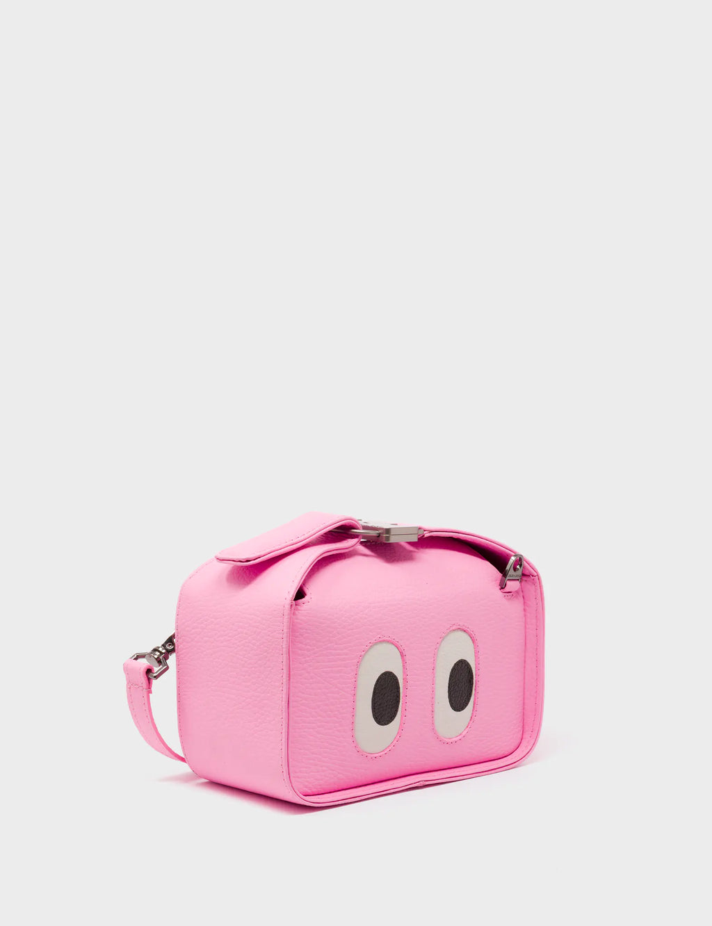 Benji Micro Crossbody Soft Neon Pink Leather Bag - Look Up 👀