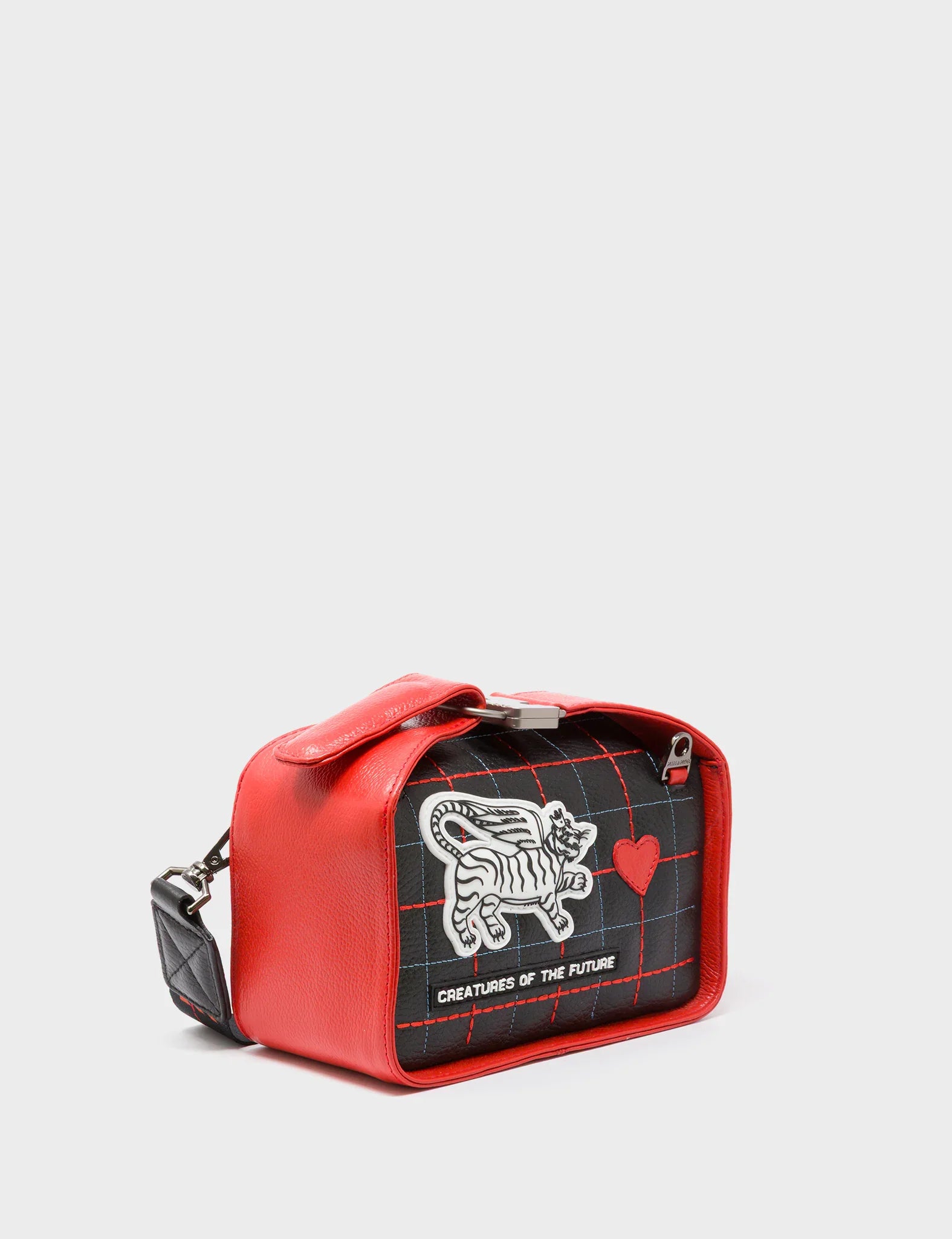 Benji Micro Crossbody Poppy Red Leather Bag - Lovestitch Design