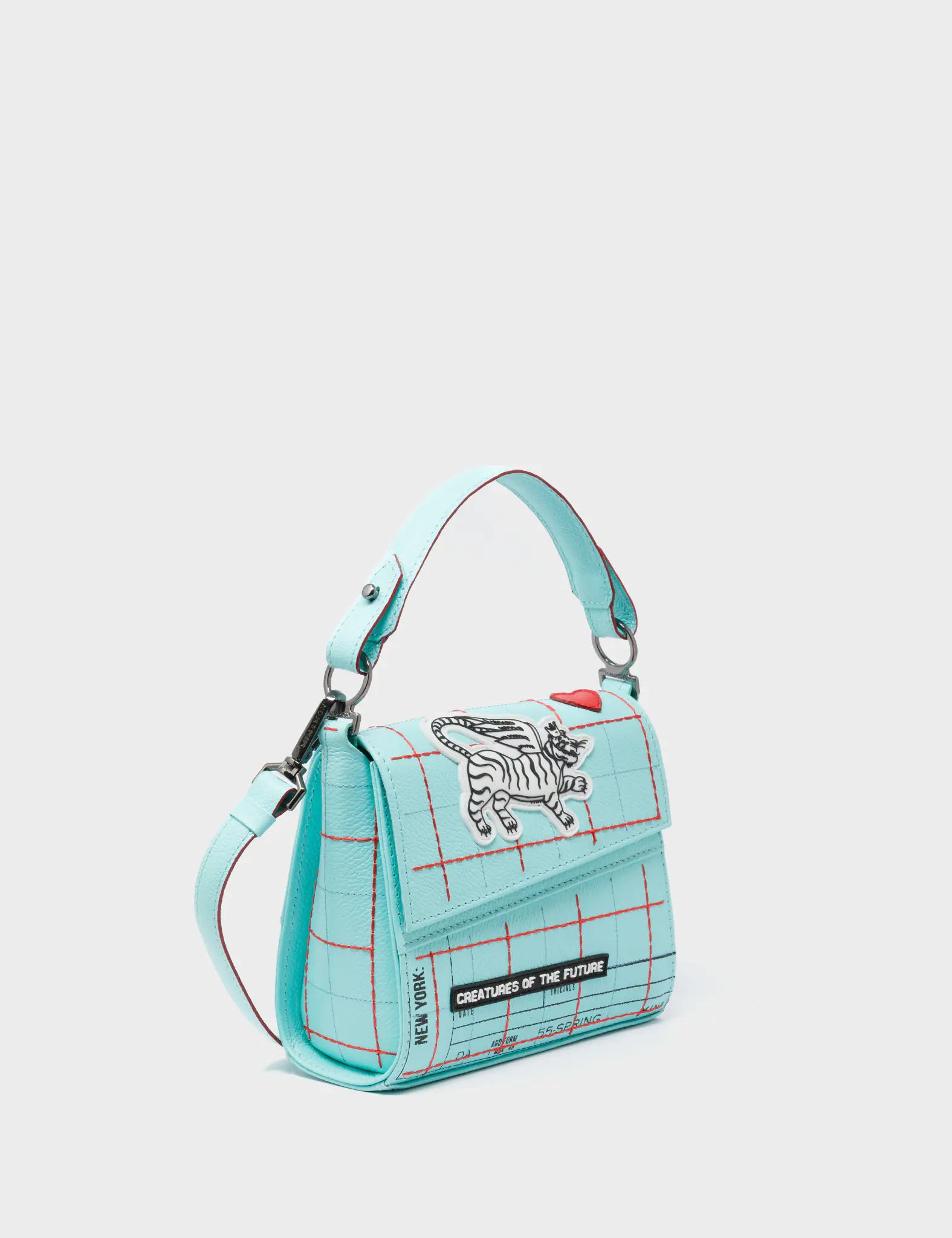 Anastasio Micro Crossbody Handbag Aquatic Blue Leather - Lovestitch Design