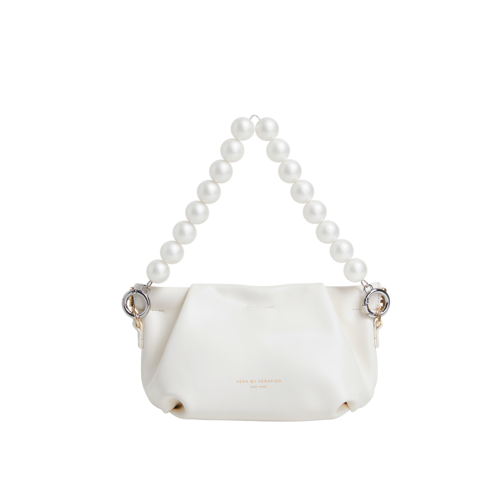 Cream Croissant Shoulder Handbag (Low Stock)