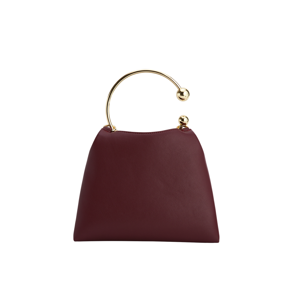 Burgundy Ring Handle Bag