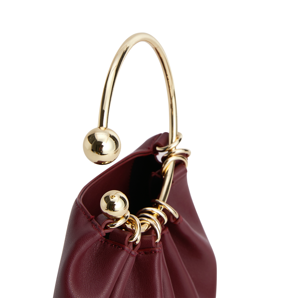 Burgundy Ring Handle Bag
