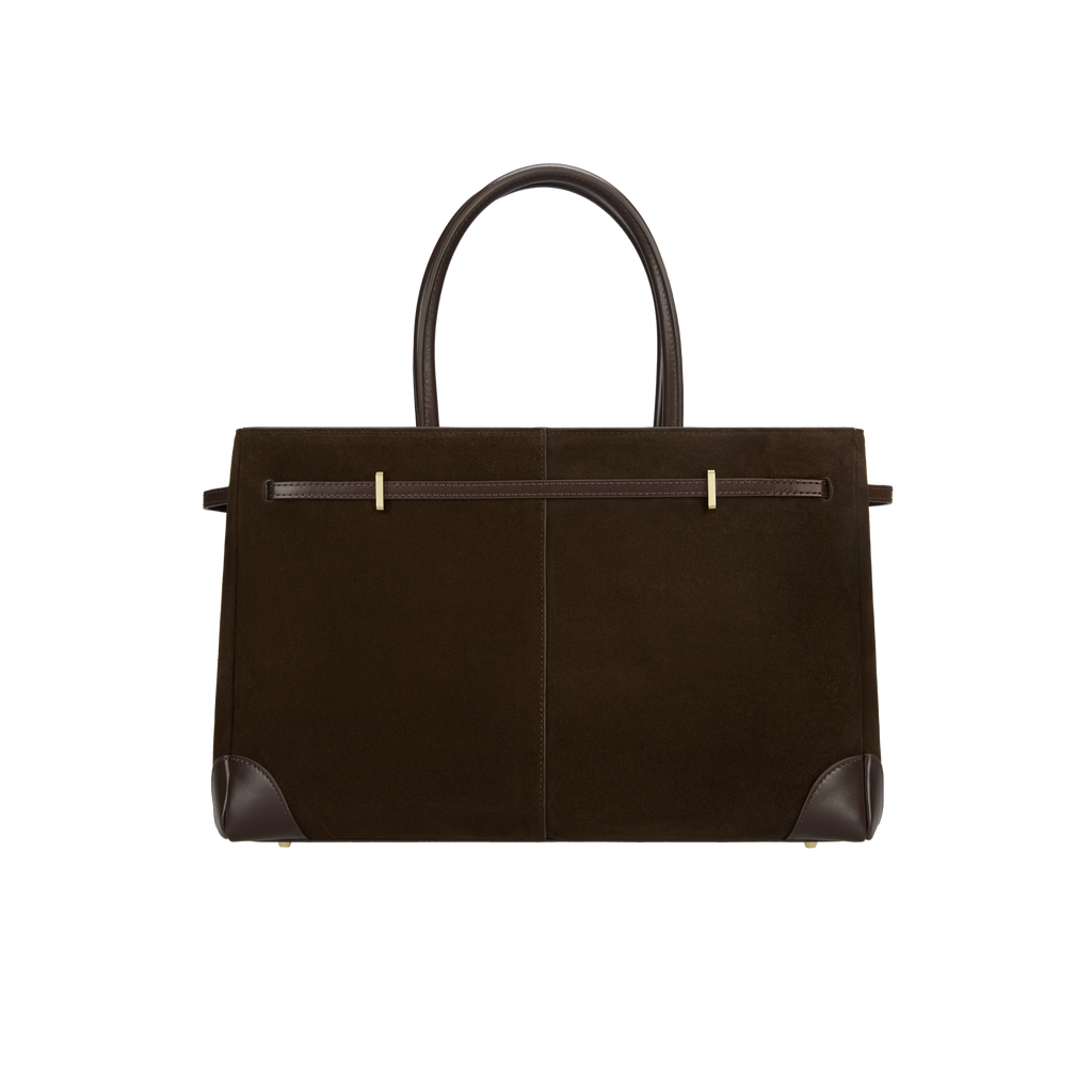 Espresso Suede Book Tote Bag 33 (Pre-Order Only)