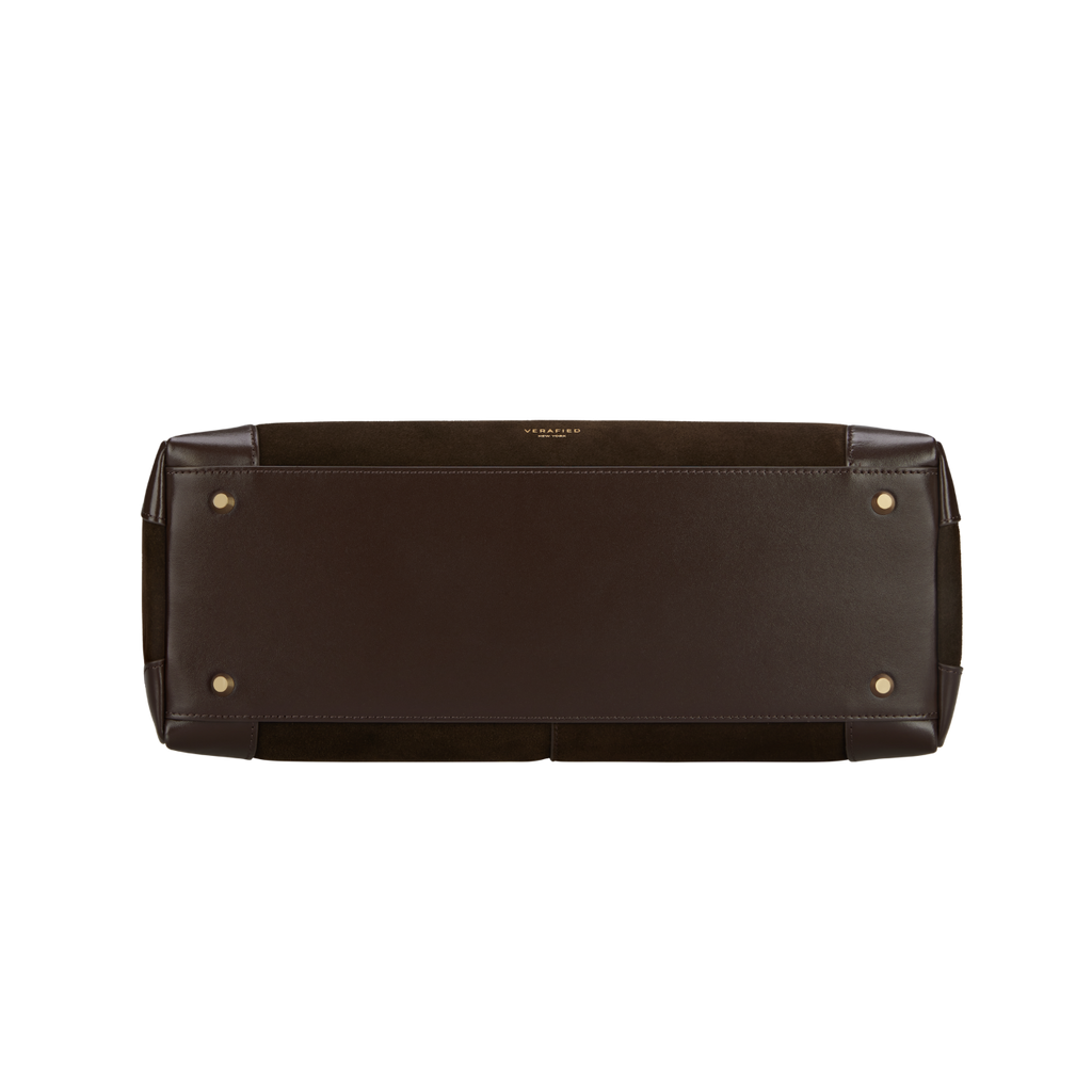 Espresso Suede Book Tote Bag 33 (Pre-Order Only)
