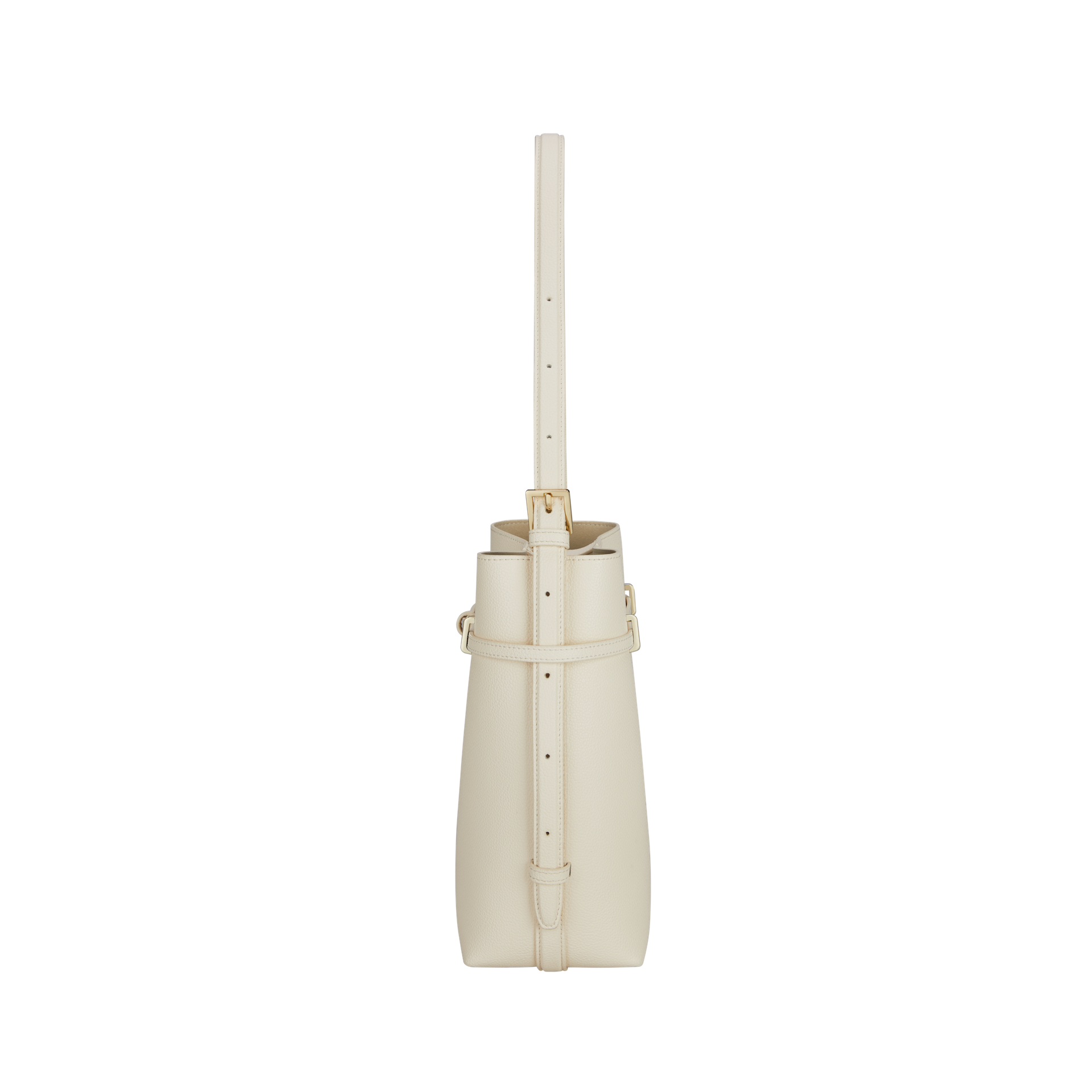 Small Ivory Belted Tote Bag (Final Sale)