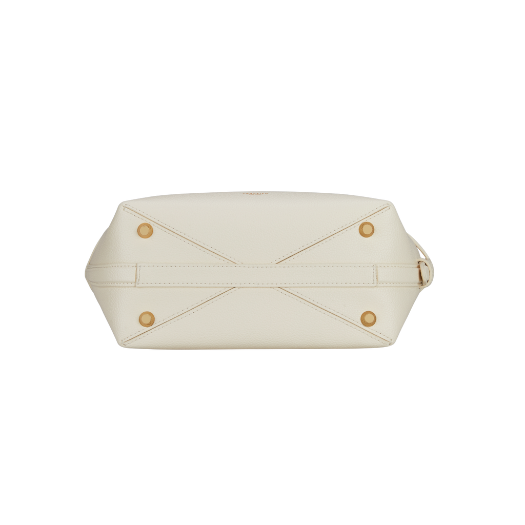 Small Ivory Belted Tote Bag (Final Sale)
