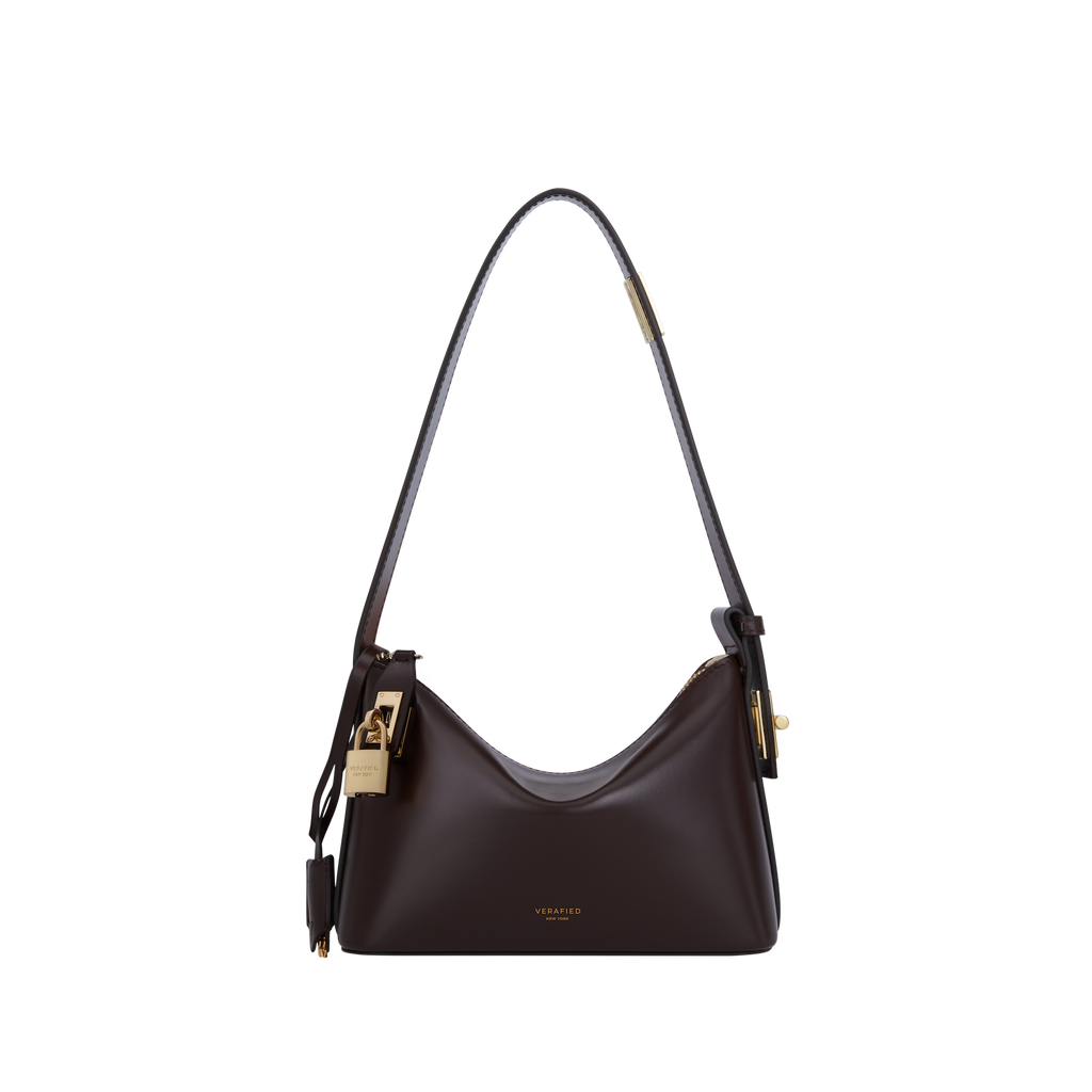 Mini Gold Chocolate Hobo Bag