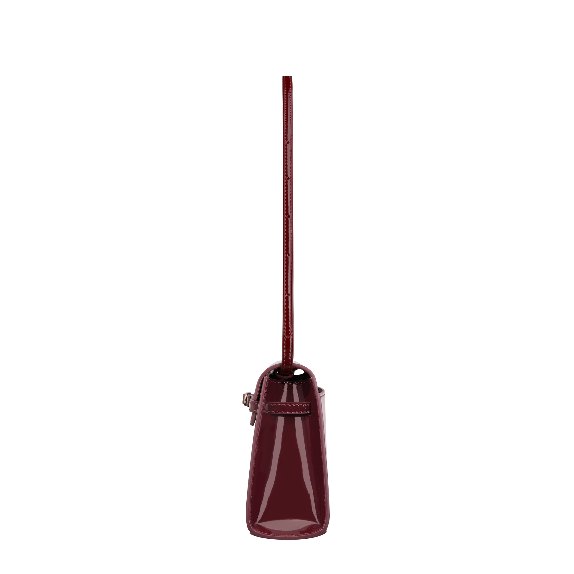 Patent Dark Cherry Shoulder Bag