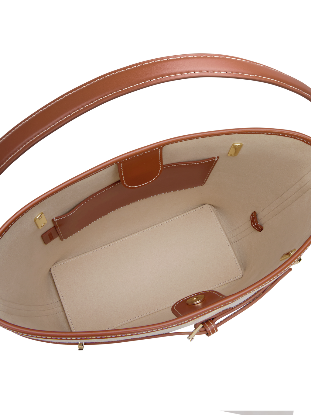 Small Caramel Canvas Belted Tote Bag (Final Sale)