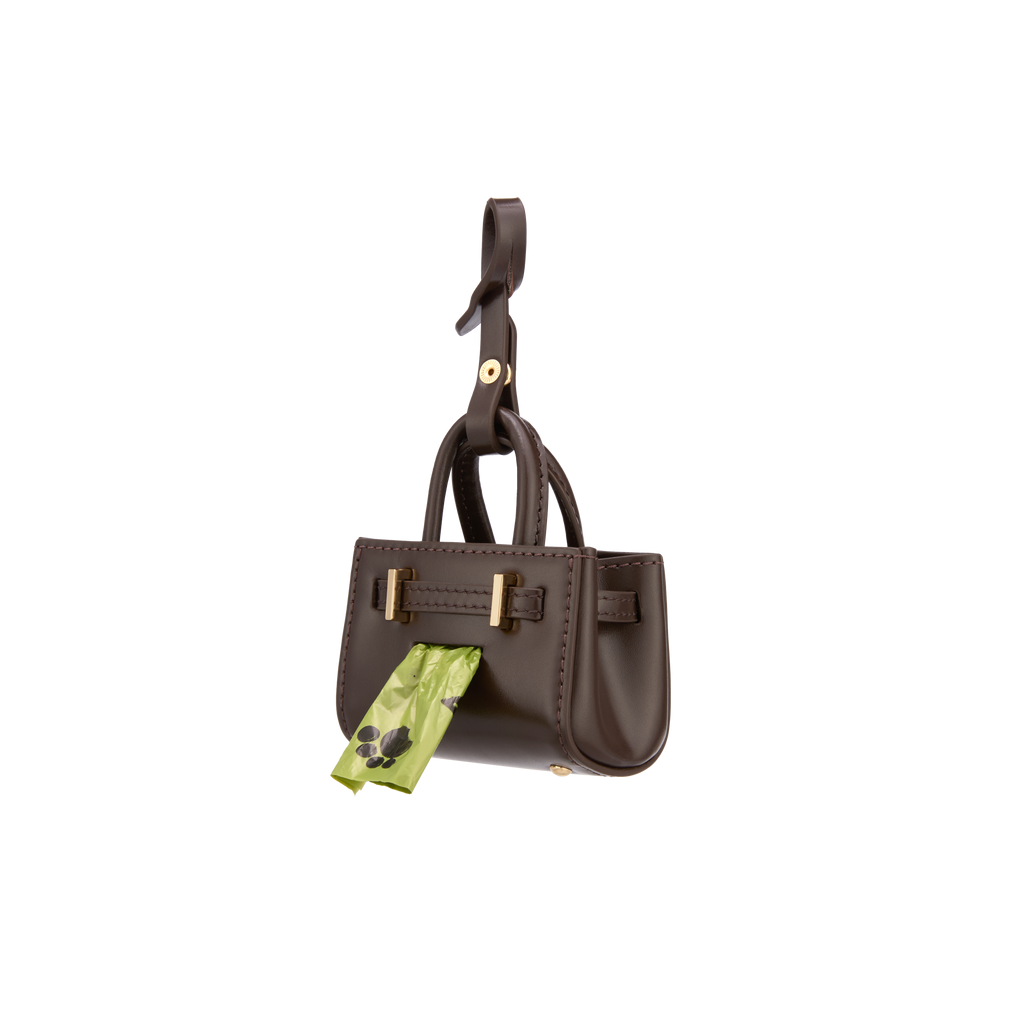 Chocolate Leather Book Tote Bag 25