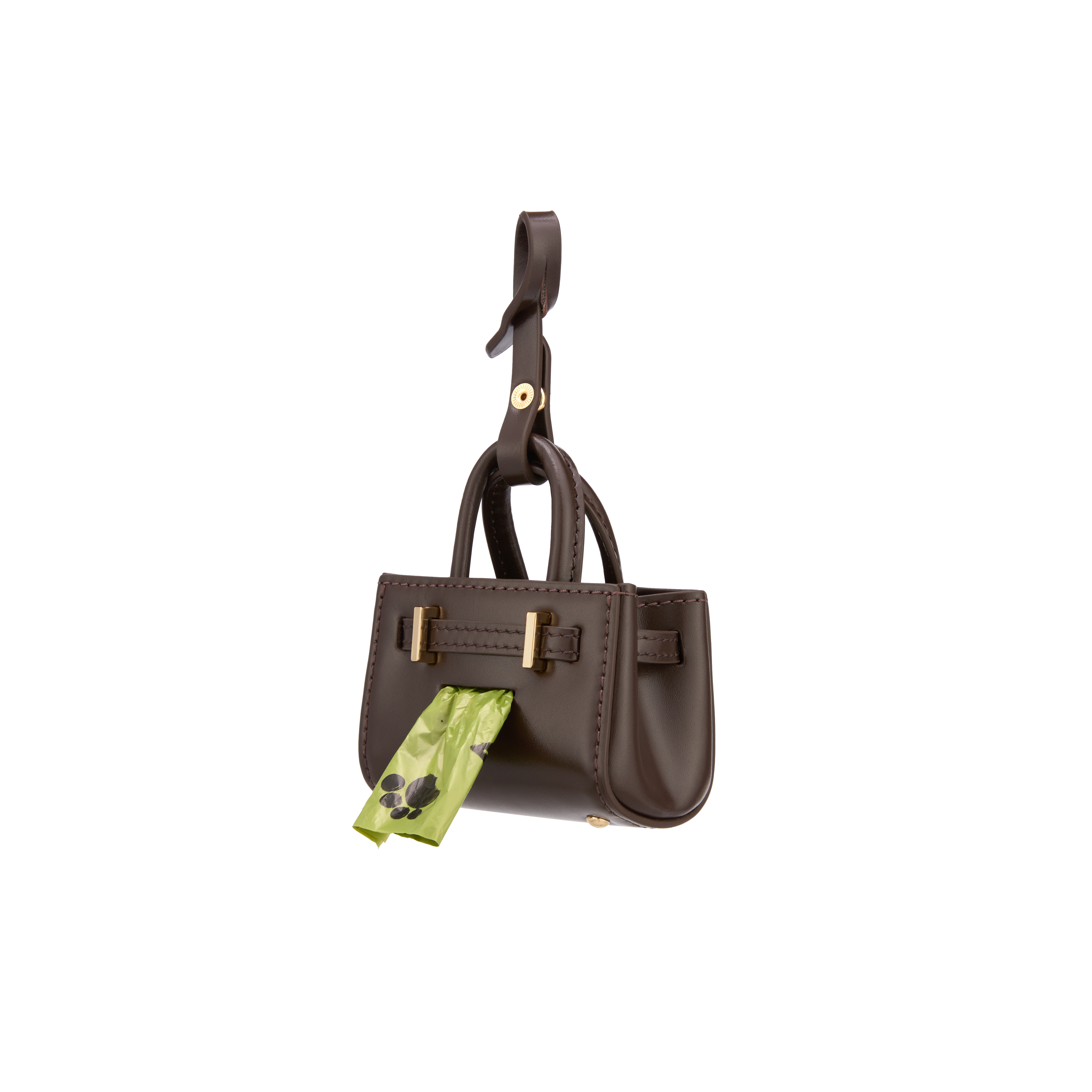 Chocolate Leather Book Tote Bag 25