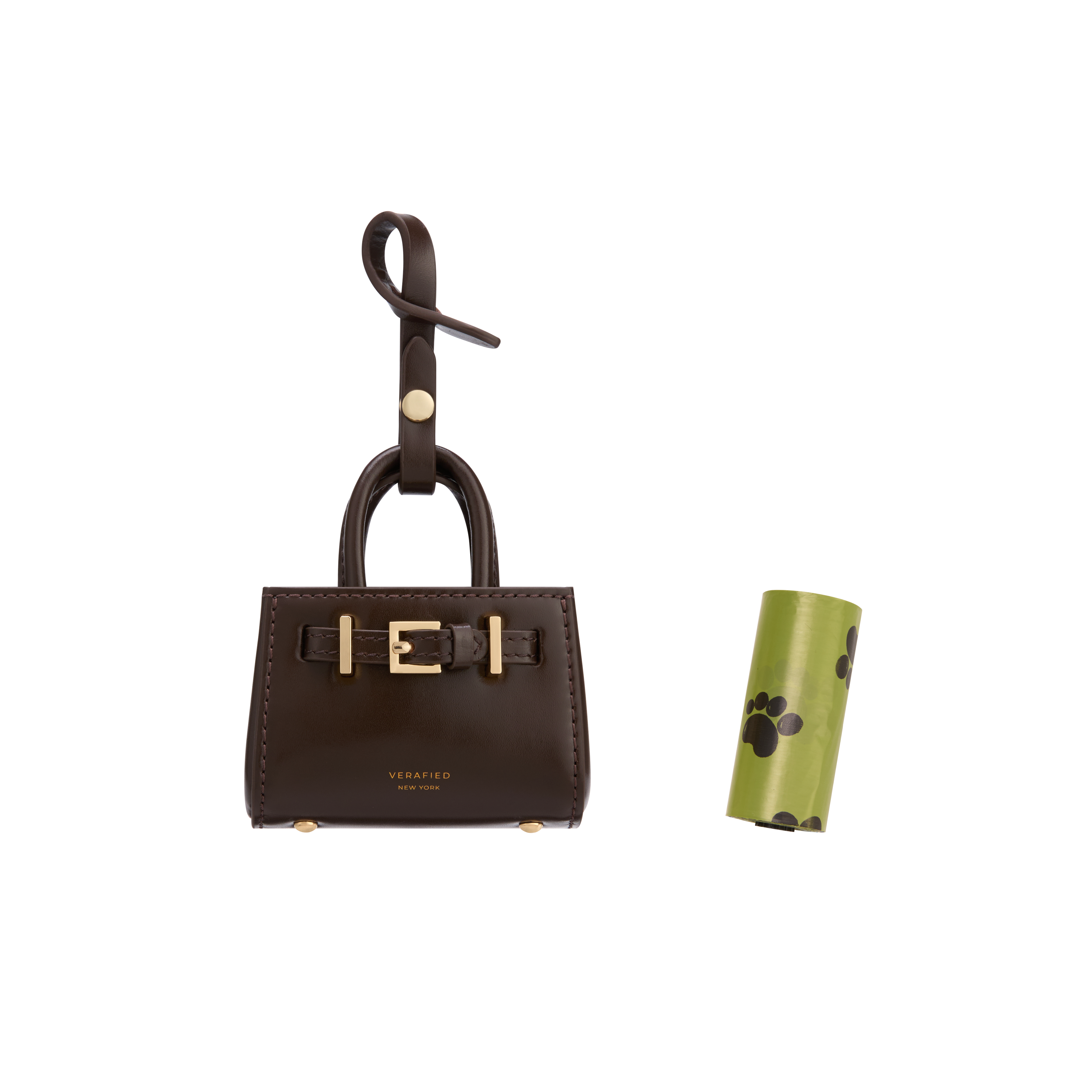 Chocolate Leather Book Tote Bag 25