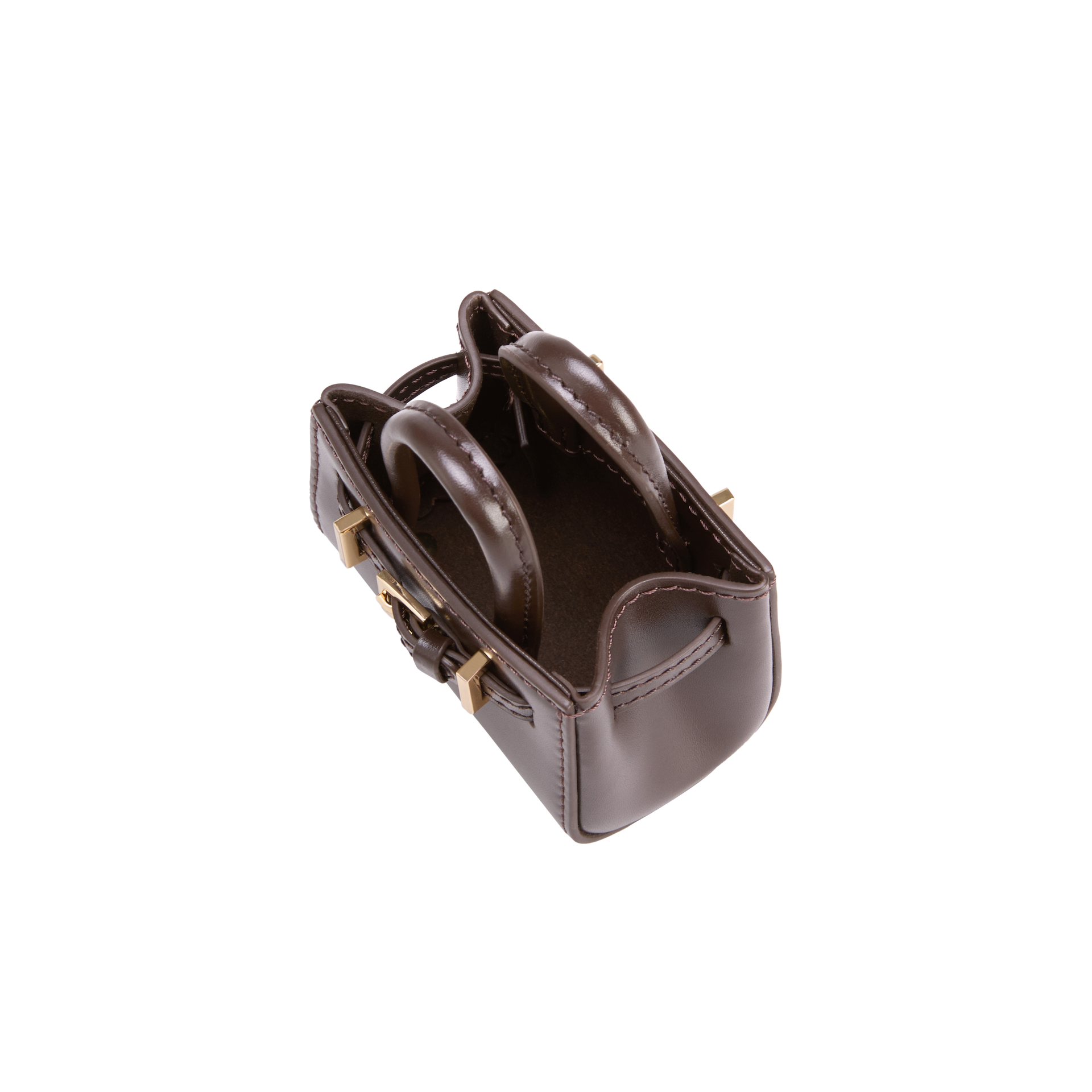 Chocolate Leather Book Tote Bag 25