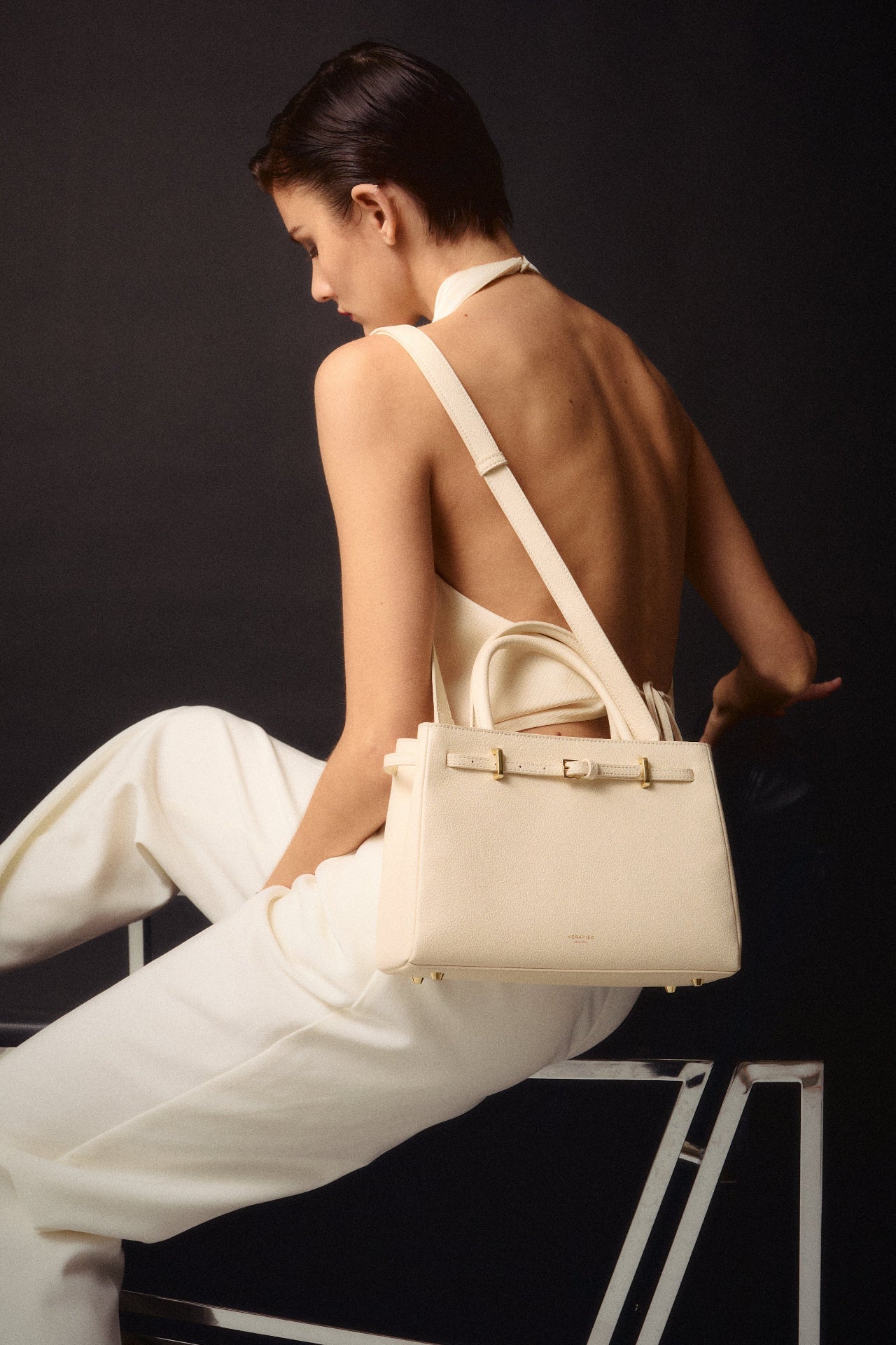 Ivory Togo Book Tote Bag 25