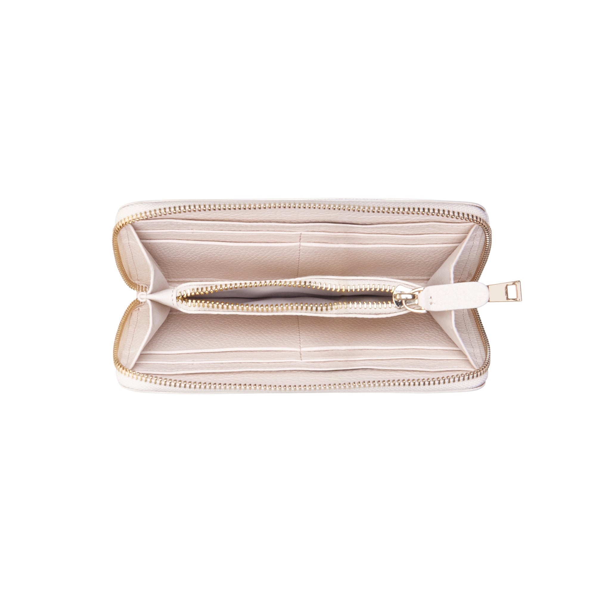 Cadeau d'Isabel cream calfskin leather handbag and wallet set