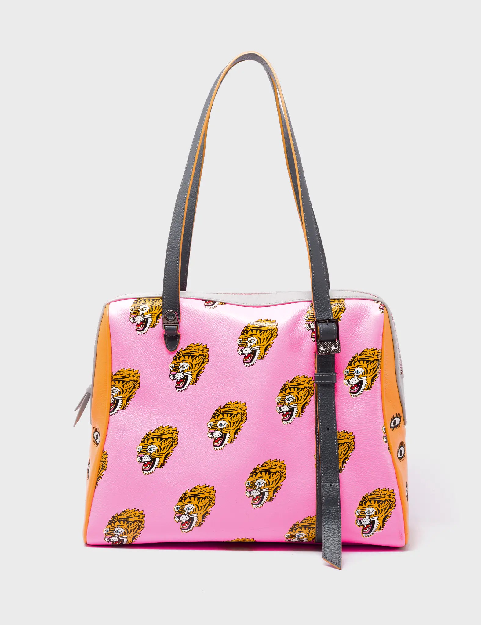 Esther Bubblegum Pink Satchel Bag - Blazing Tiger Print