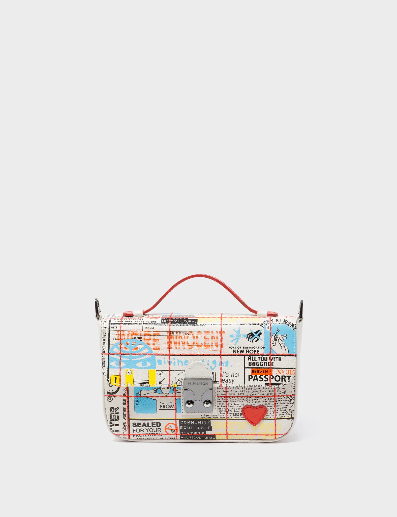 Amantis Cream Leather Crossbody Mini Handbag - Kind Type Design