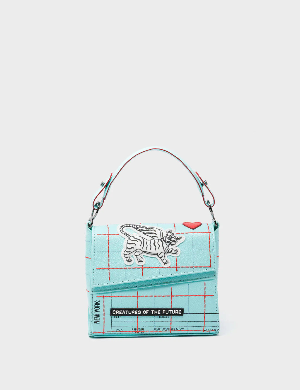 Anastasio Micro Crossbody Handbag Aquatic Blue Leather - Lovestitch Design