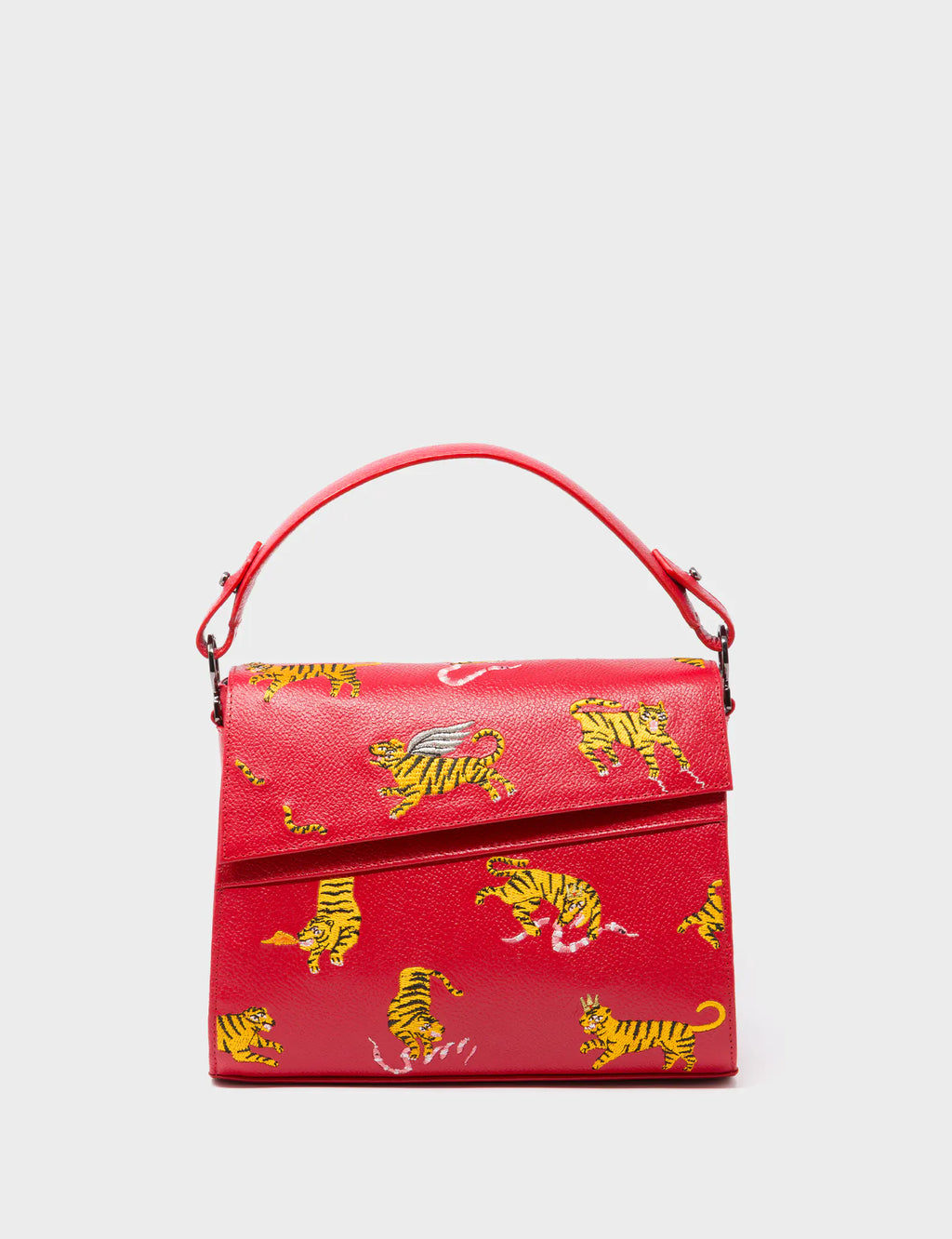 Anastasio Mini Crossbody Handbag Jester Red Leather - Tiger Rumble