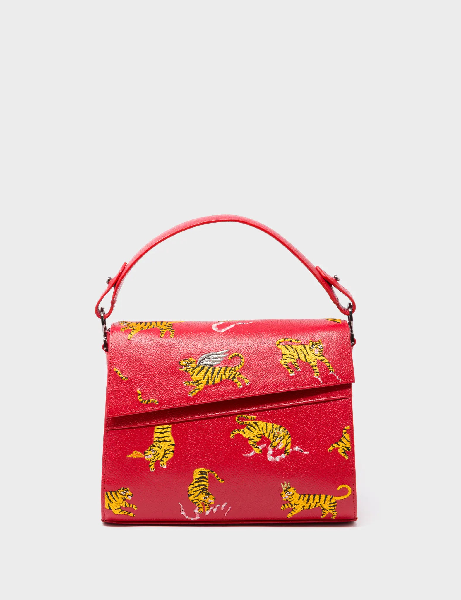 Anastasio Mini Crossbody Handbag Jester Red Leather - Tiger Rumble
