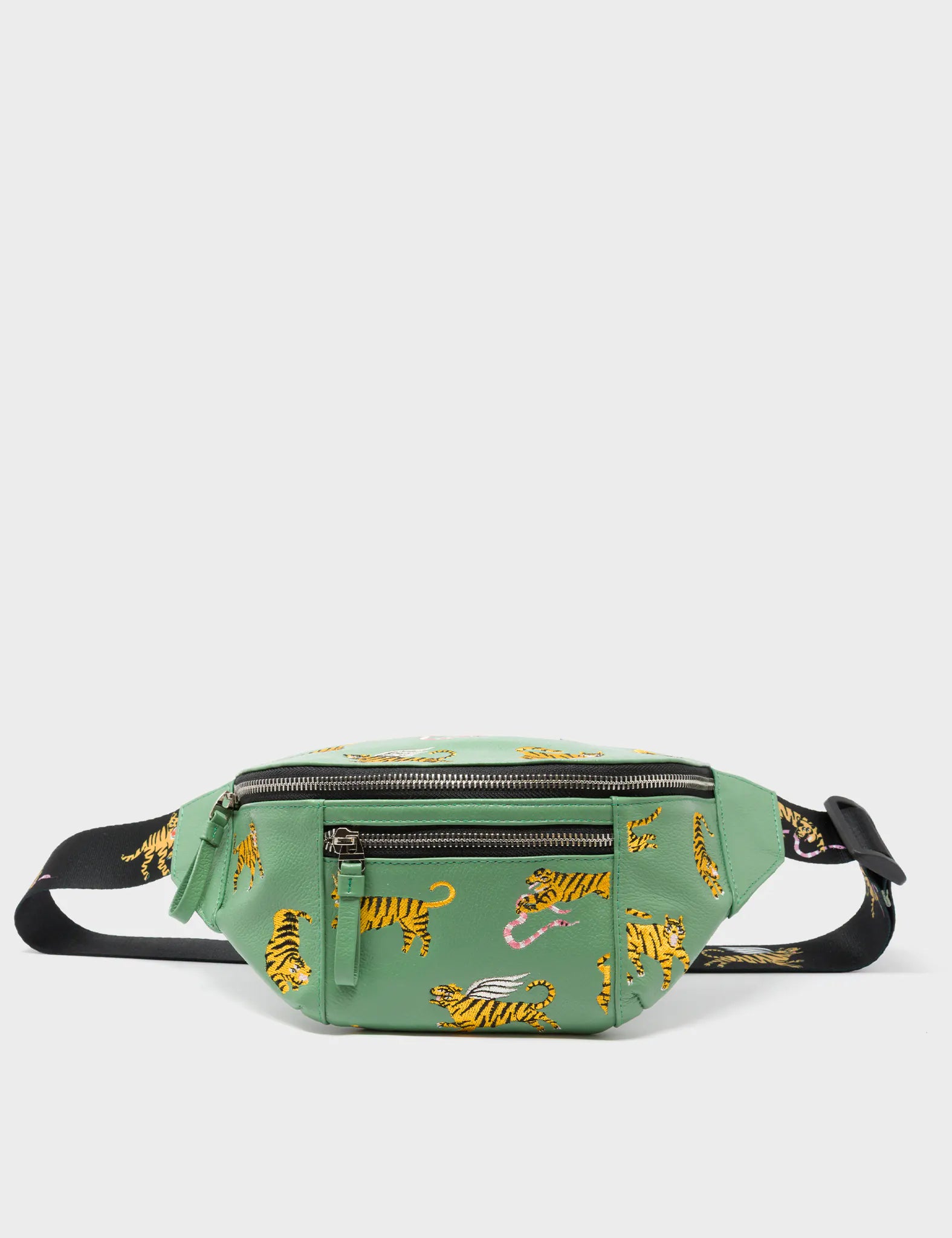 Harold Fanny Pack Basil Green Leather - Tiger Rumble