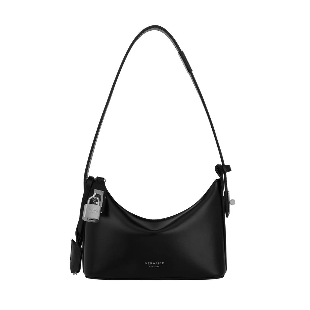 Mini Silver Black Hobo Bag