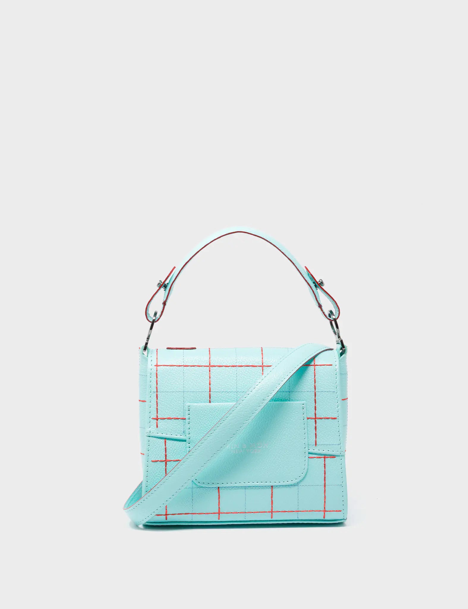 Anastasio Micro Crossbody Handbag Aquatic Blue Leather - Lovestitch Design