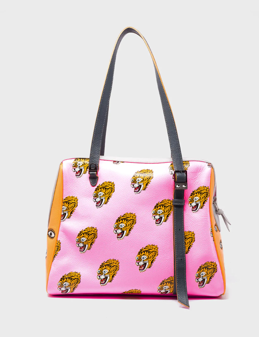 Esther Bubblegum Pink Satchel Bag - Blazing Tiger Print