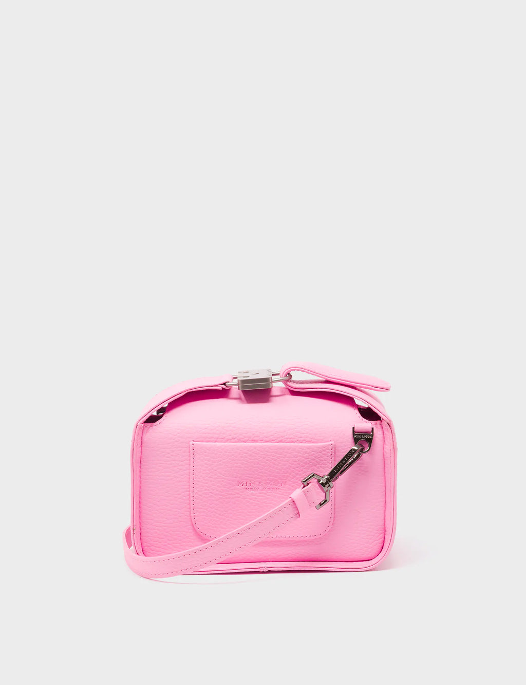 Benji Micro Crossbody Soft Neon Pink Leather Bag - Look Up 👀