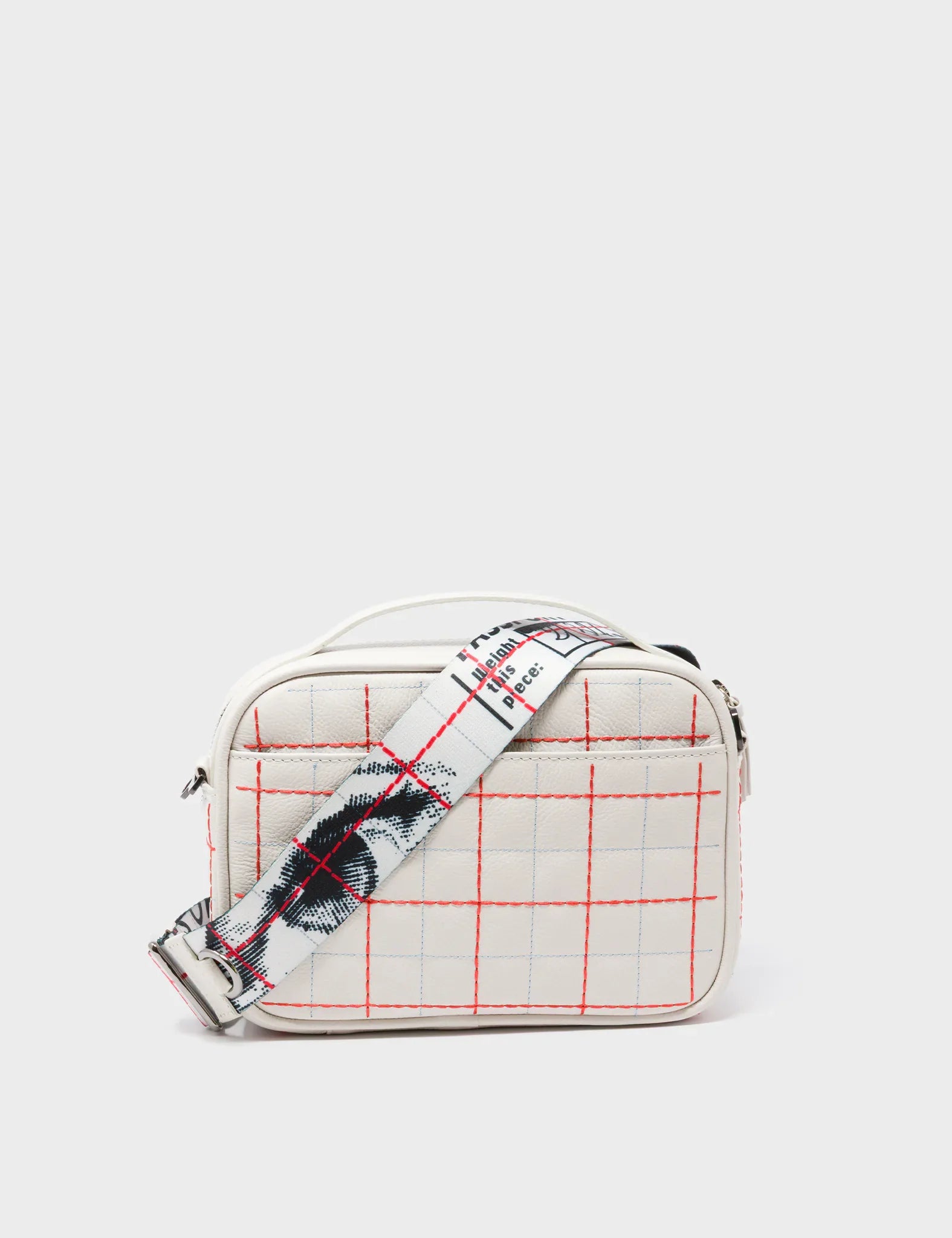 Verto Cream Leather Crossbody Bag - Lovestitch Design