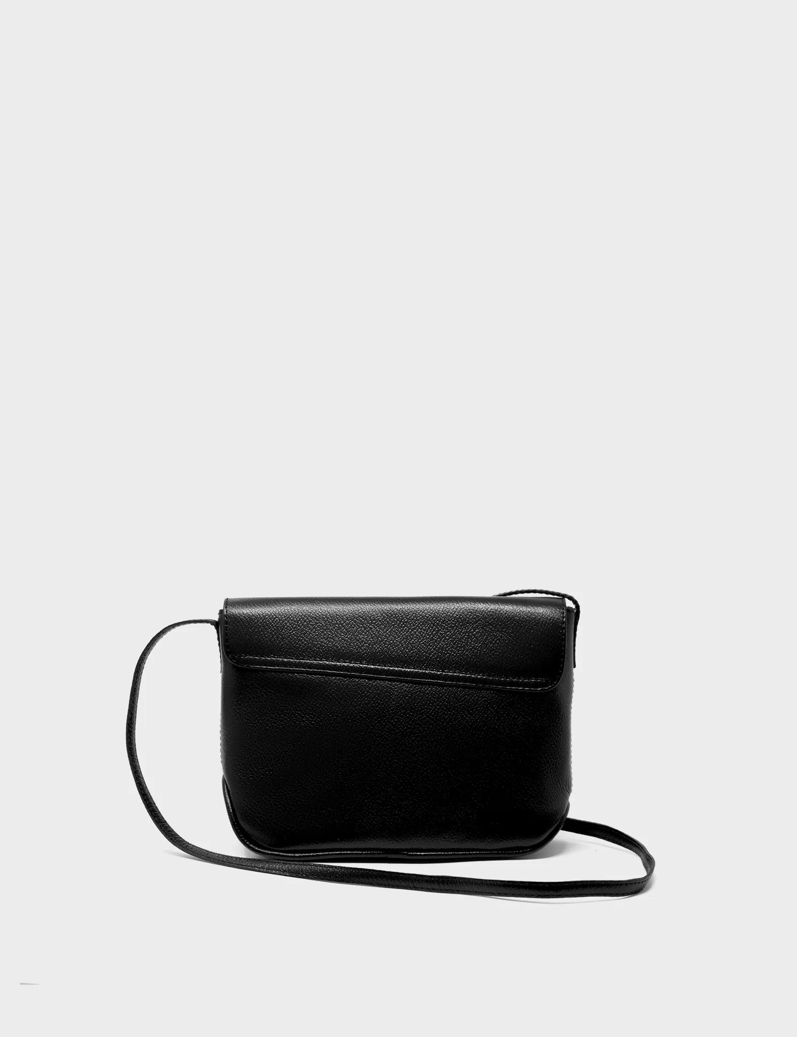 Bruno Mini Crossbody Black Leather Bag - All Over Eyes Embroidery