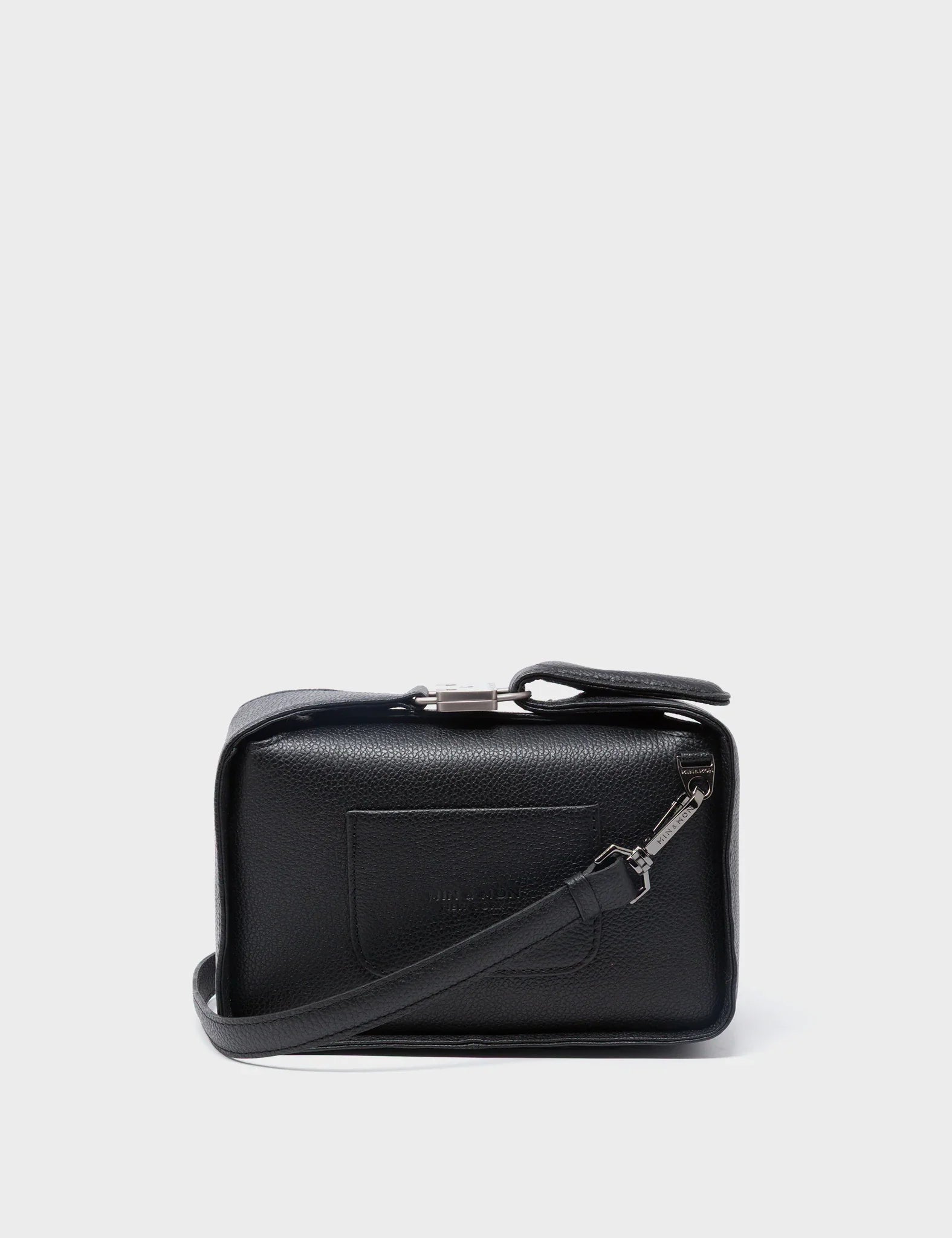 Benji Small Crossbody Black Leather Bag - Look Up 👀