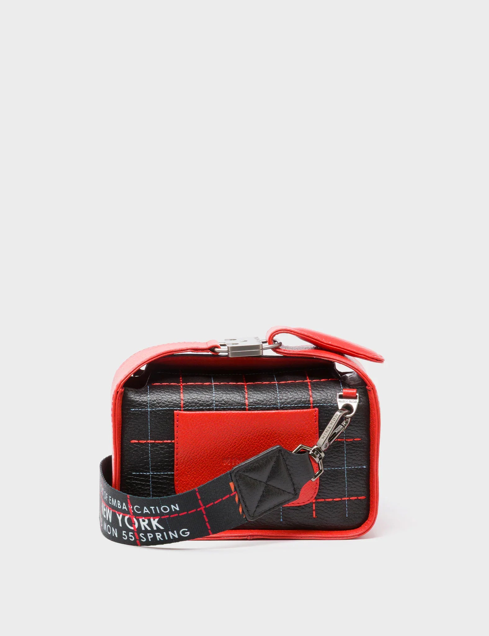 Benji Micro Crossbody Poppy Red Leather Bag - Lovestitch Design