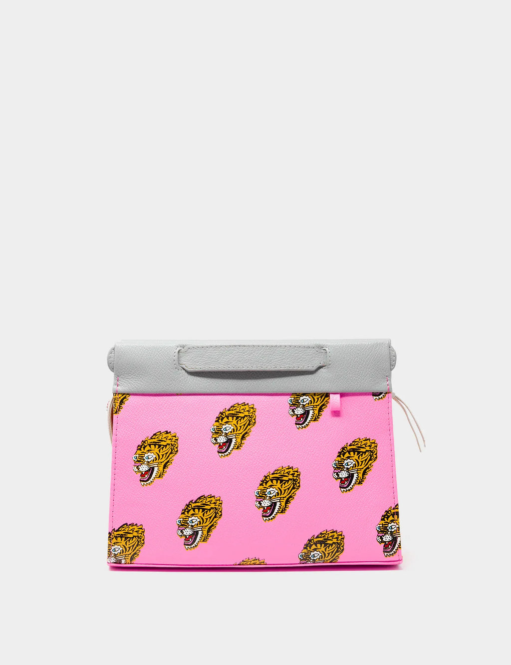 Vali Small Crossbody Bubblegum Pink Leather Bag - Blazing Tiger Design