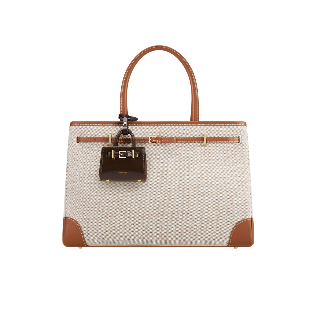 Caramel Canvas Book Tote Bag 33 (Final Sale)
